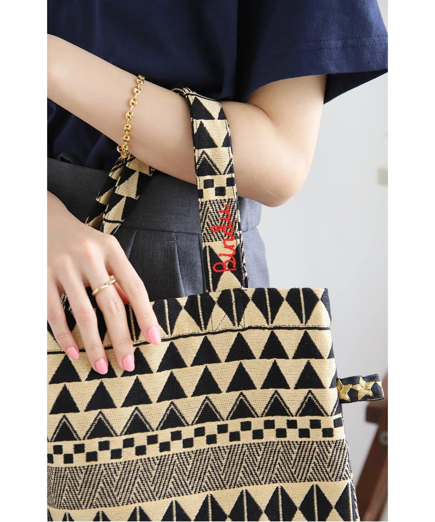 Bindu / ビンドゥー】Tribal Jacquard Tote Bag（トートバッグ