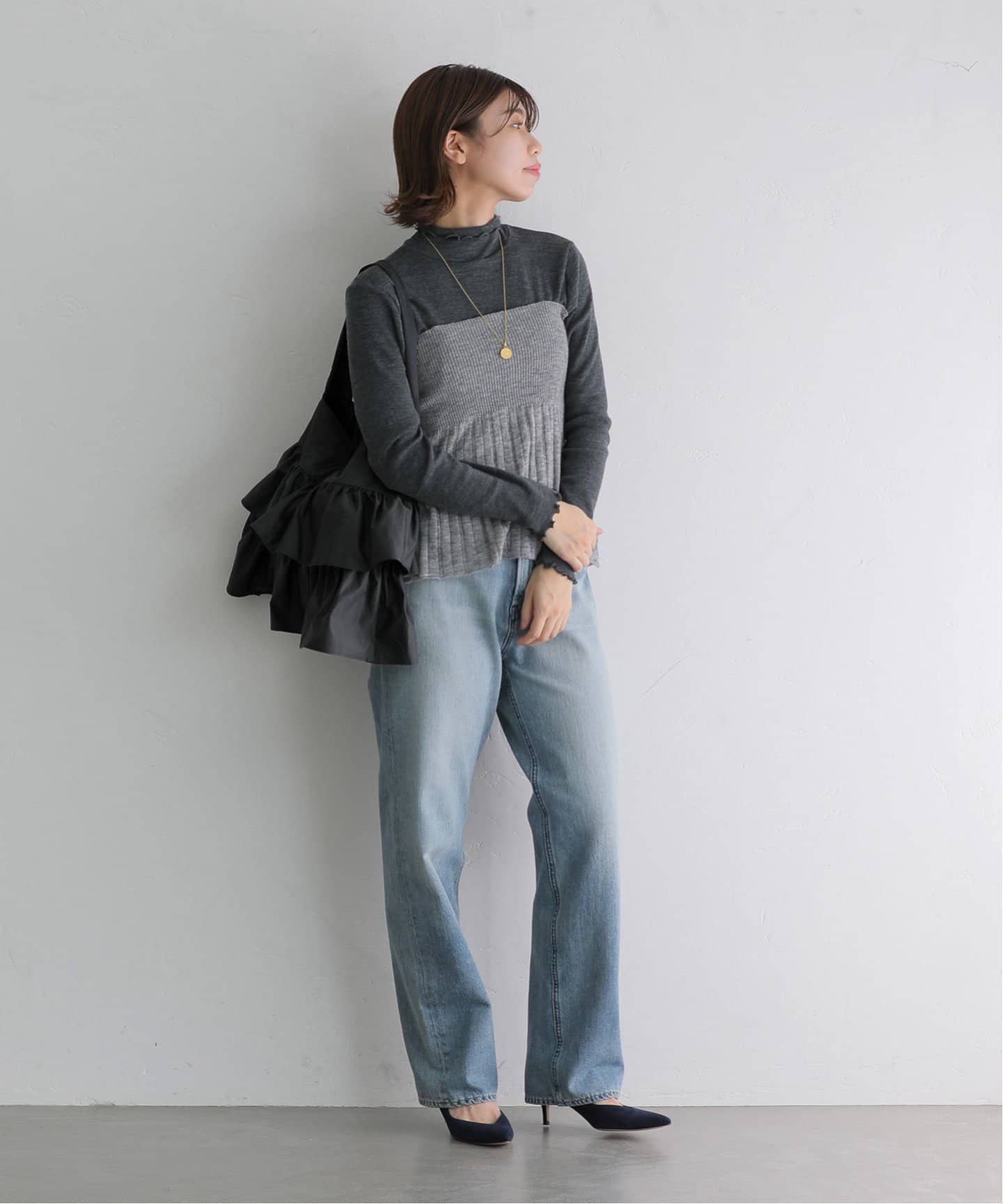 サテンフリルBAG（トートバッグ）｜La Totalite（ラ トータリテ