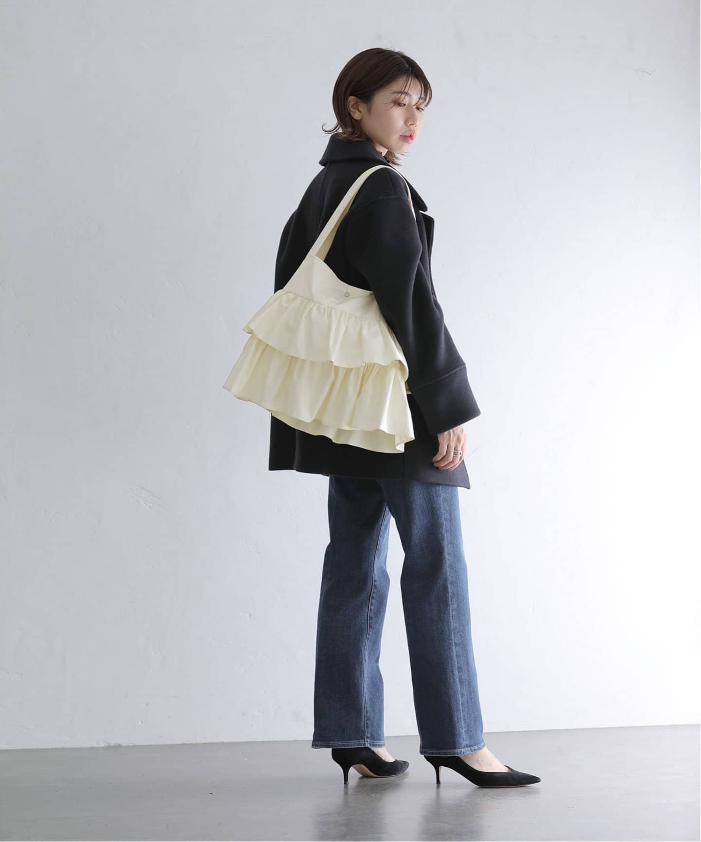 サテンフリルBAG（トートバッグ）｜La Totalite（ラ トータリテ