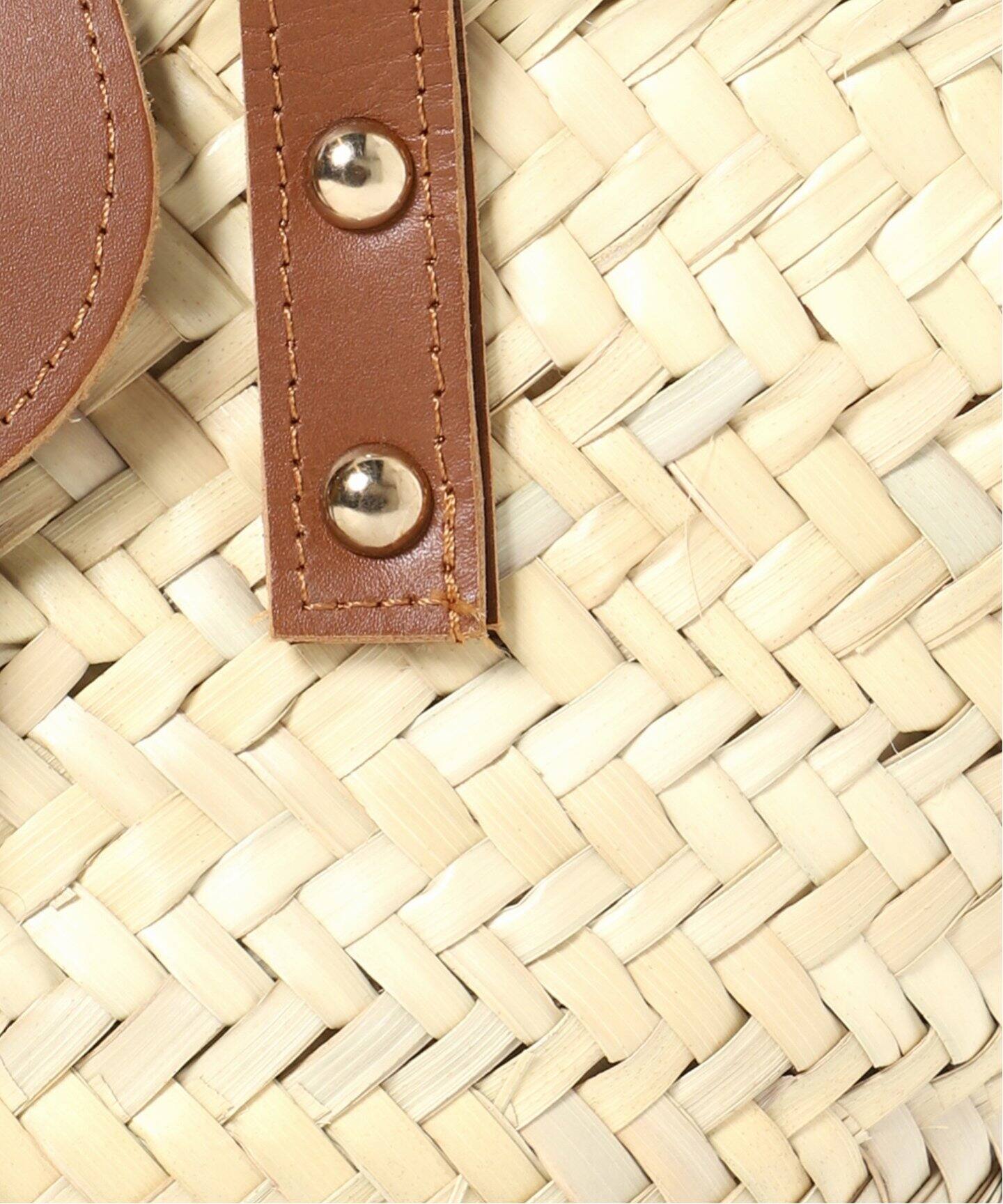 Fatima Morocco/ファティマ モロッコ】 2WAY レザーベルトバスケット  