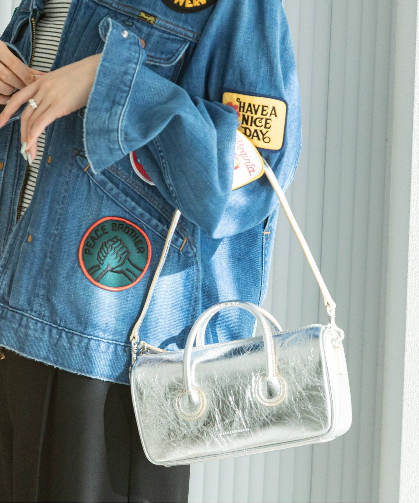 MARGE SHERWOOD/マージシャーウッド】ZIPPER S BAG metalic  