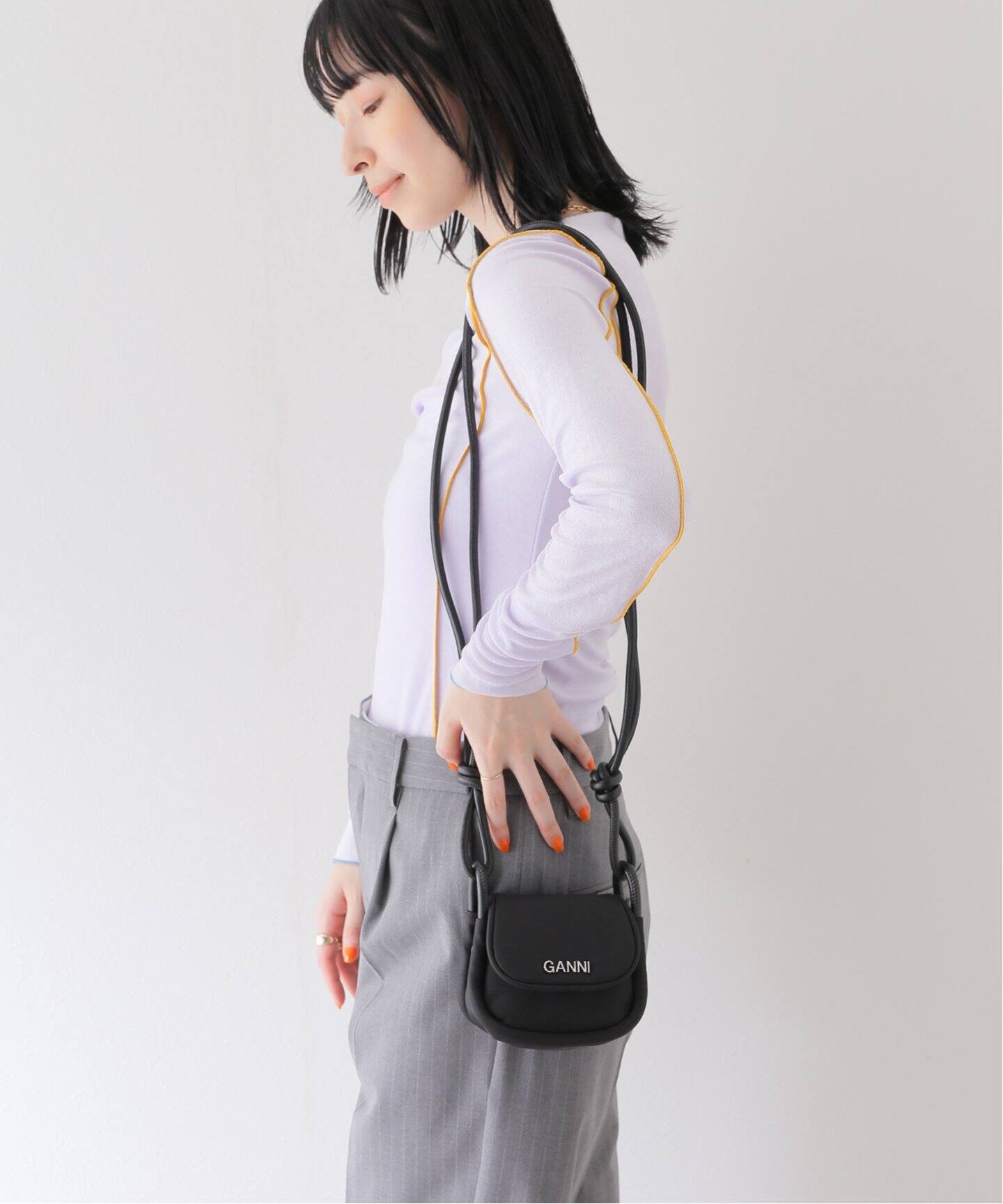 GANNI/ガニー】 Knot Mini Flap Over（ショルダーバッグ）｜U by  