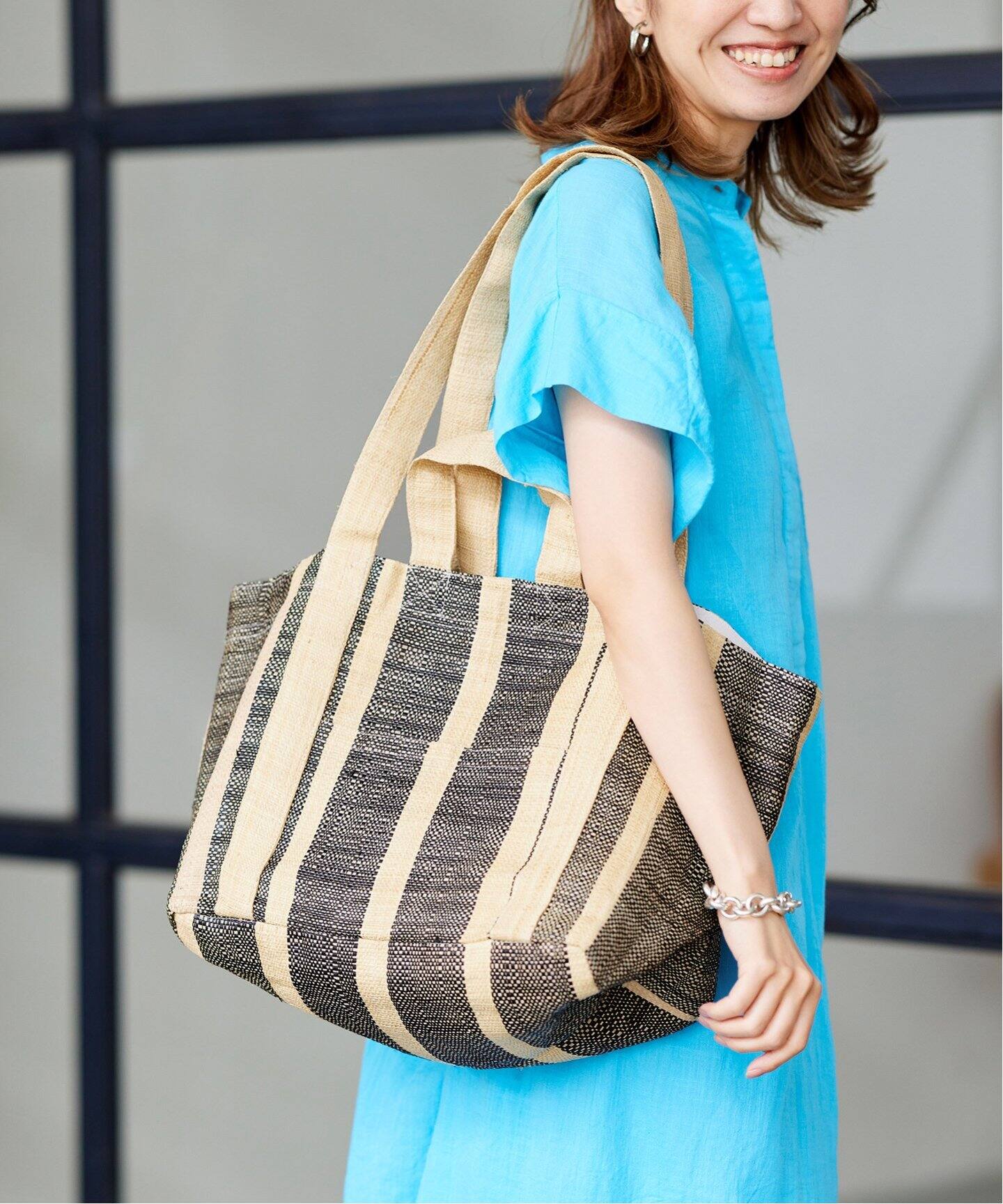 MAISON N.H PARIS/メゾン エヌ アッシュ パリ】Raffia Shopping バッグ 