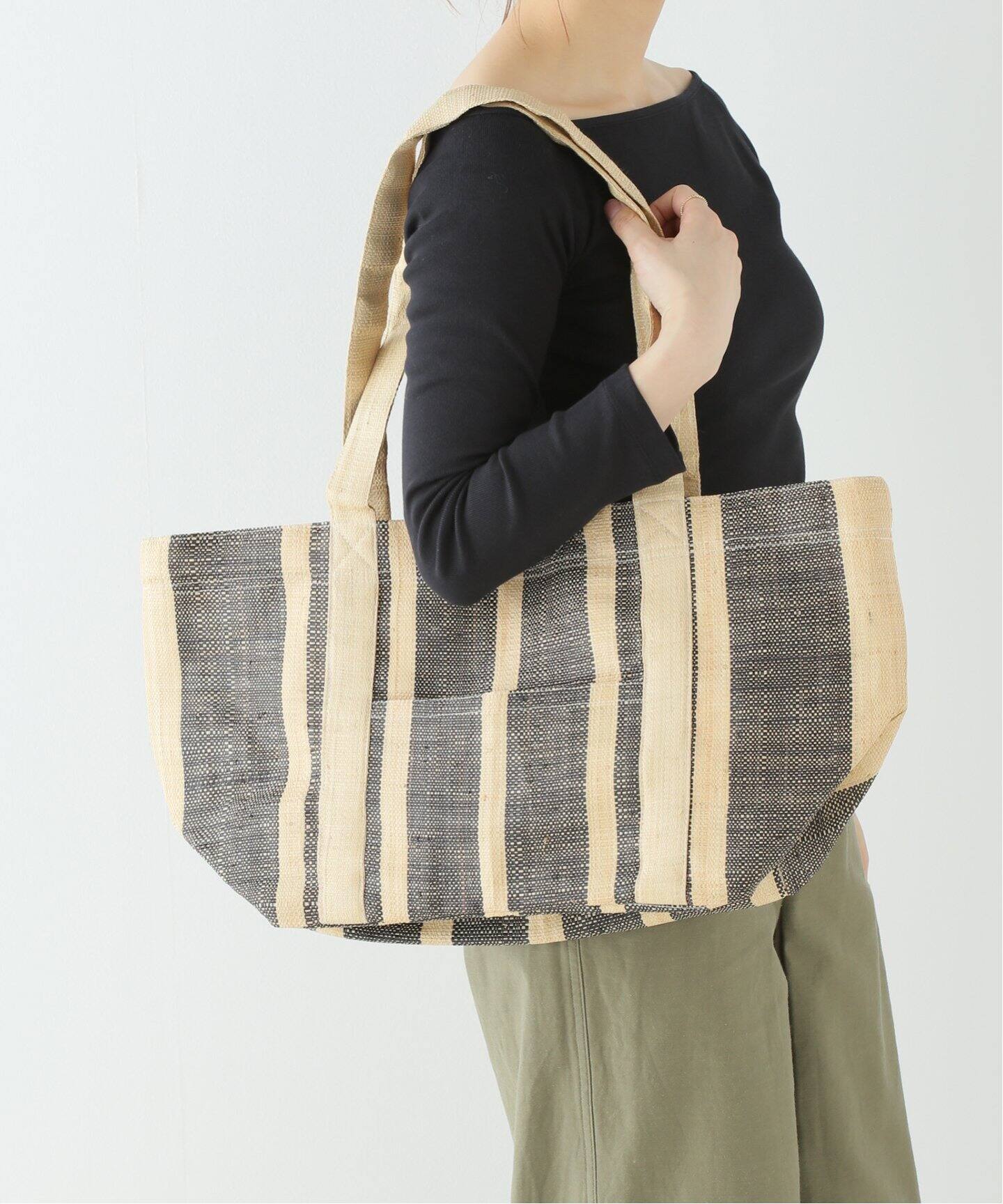 MAISON N.H PARIS/メゾン エヌ アッシュ パリ】Raffia Shopping バッグ  