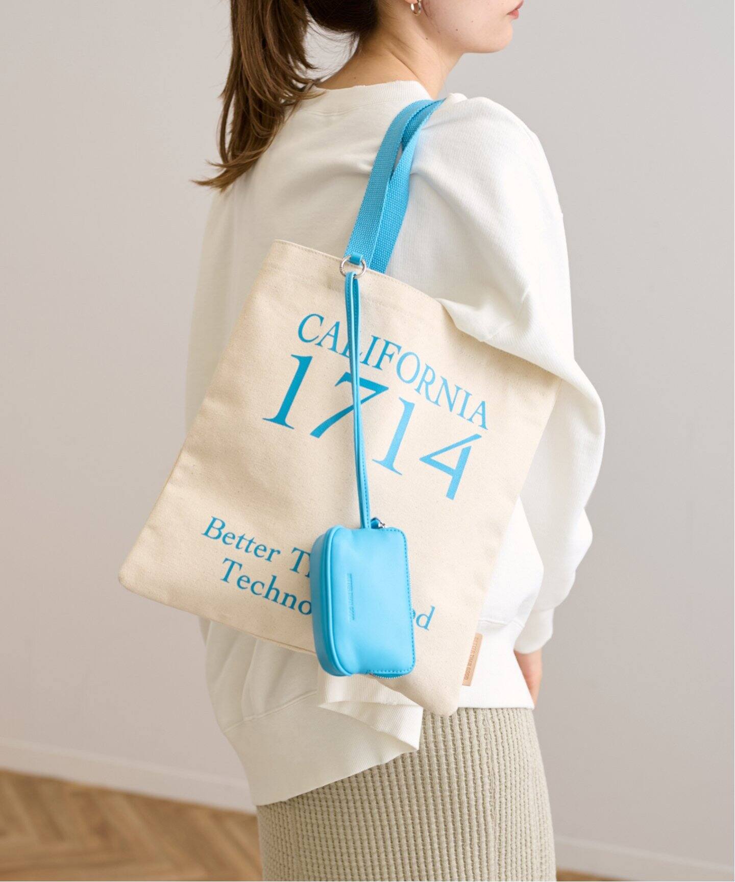 BETTER THAN GOOD/ベターザングッド】LEATHER PORCH W/PRINTEDトート  