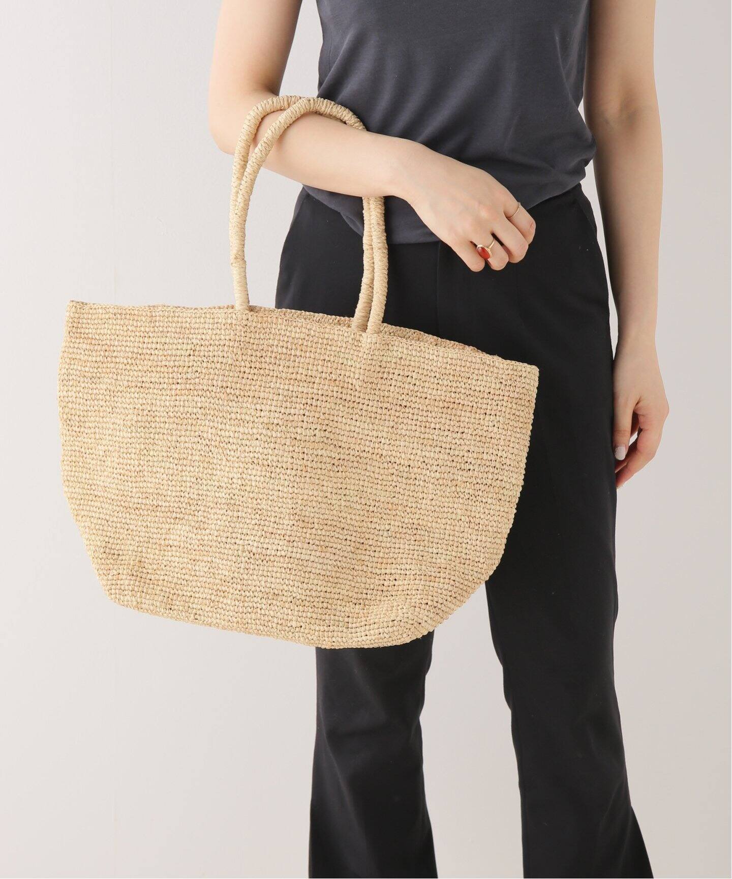 AFRICAN SQUARE/アフリカンスクエア】別注ラフィアBAG（かごバッグ  