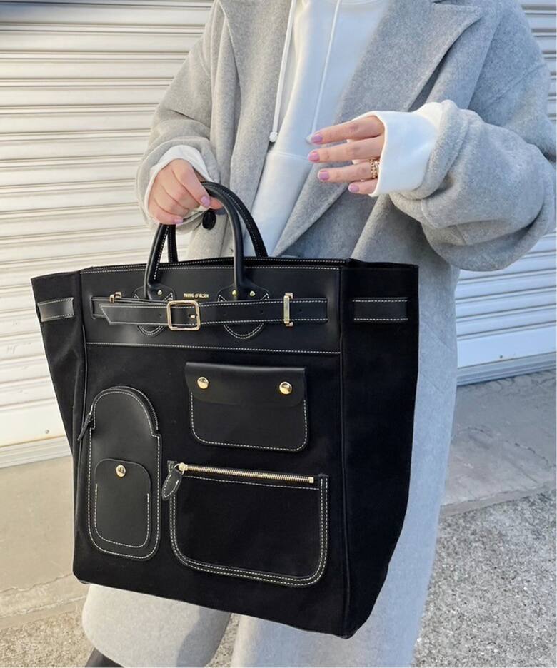 YOUNG&OLSEN/ヤングアンドオルセン】STEAMERS CANVAS POCKET TOTE 
