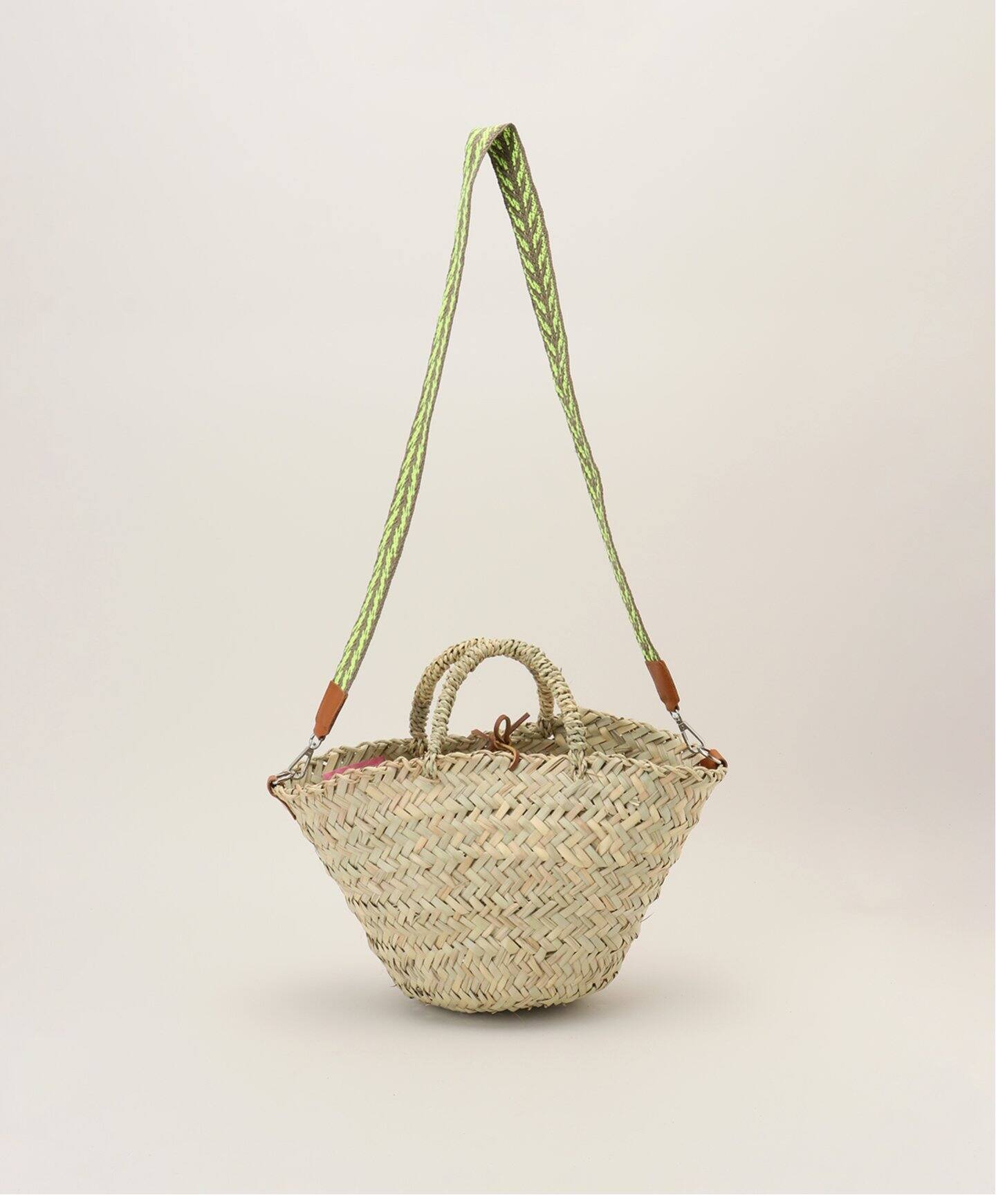 MICAELA SPADONI/ミカエラスパドーニ】ストラップ付カゴM（かごバッグ  