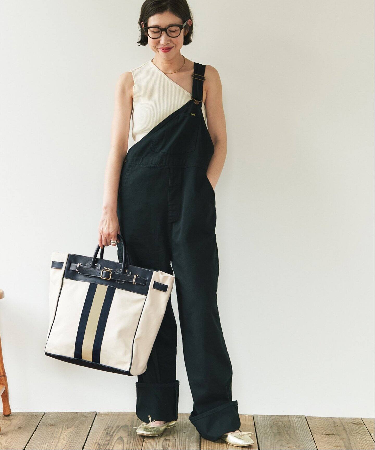 YOUNG&OLSEN/ヤングアンドオルセン】別注ラインテープ TOTE（トート  