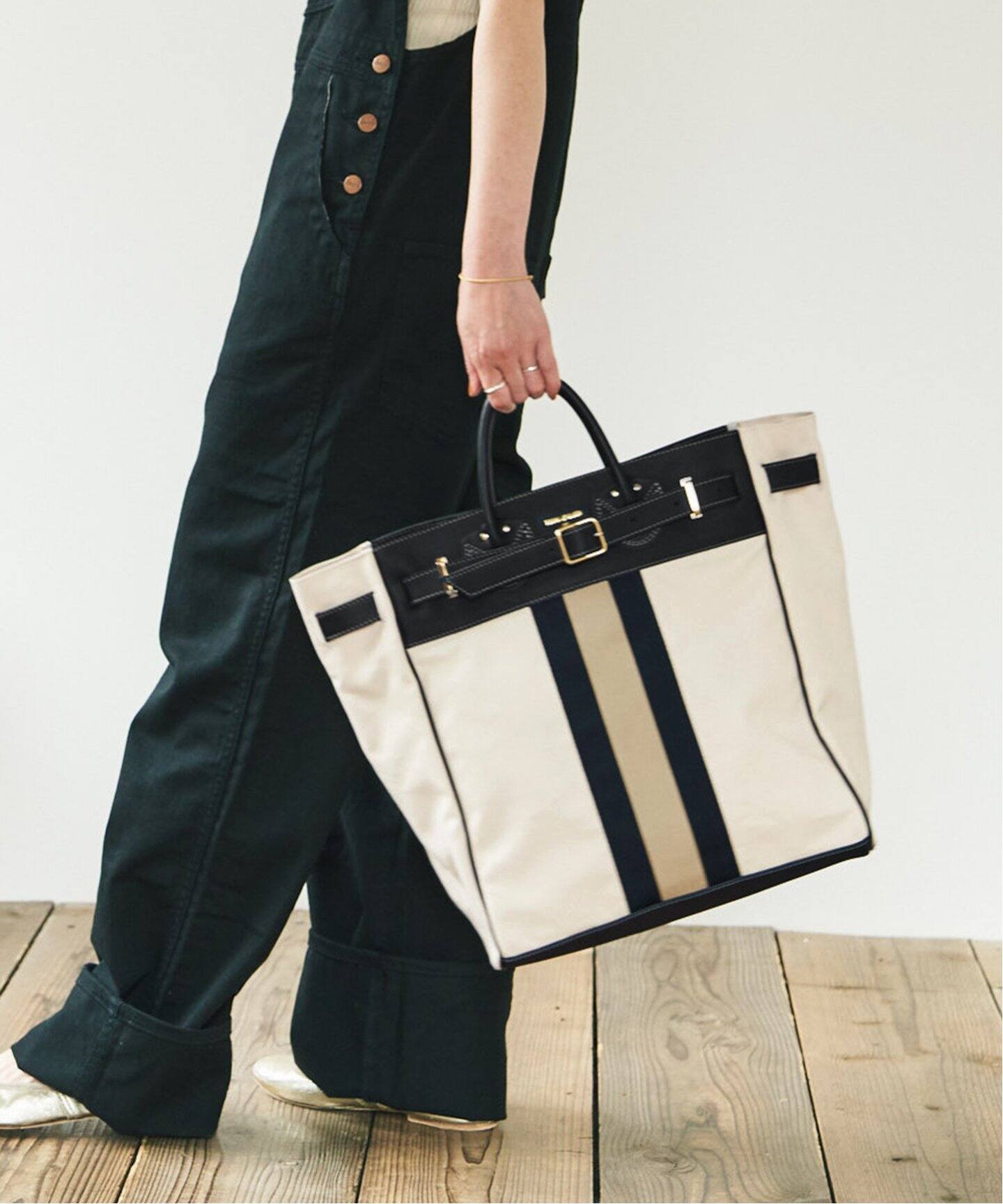 YOUNG&OLSEN/ヤングアンドオルセン】別注ラインテープ TOTE（トート  