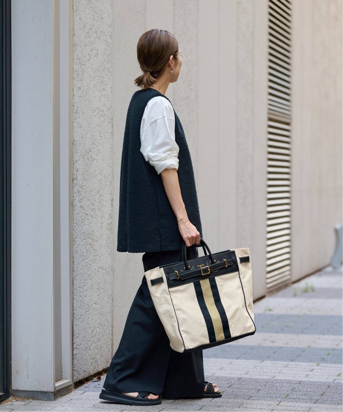 YOUNG&OLSEN/ヤングアンドオルセン】別注ラインテープ TOTE（トート 