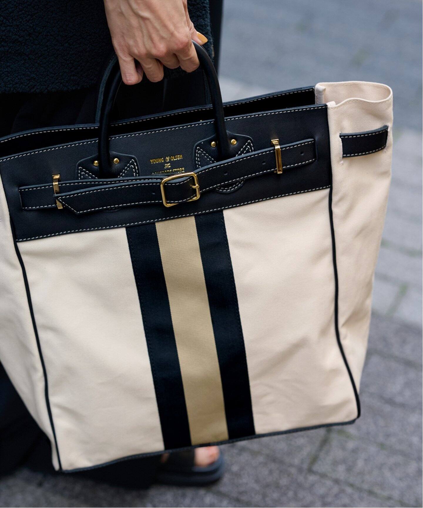 YOUNG&OLSEN/ヤングアンドオルセン】別注ラインテープ TOTE（トート 
