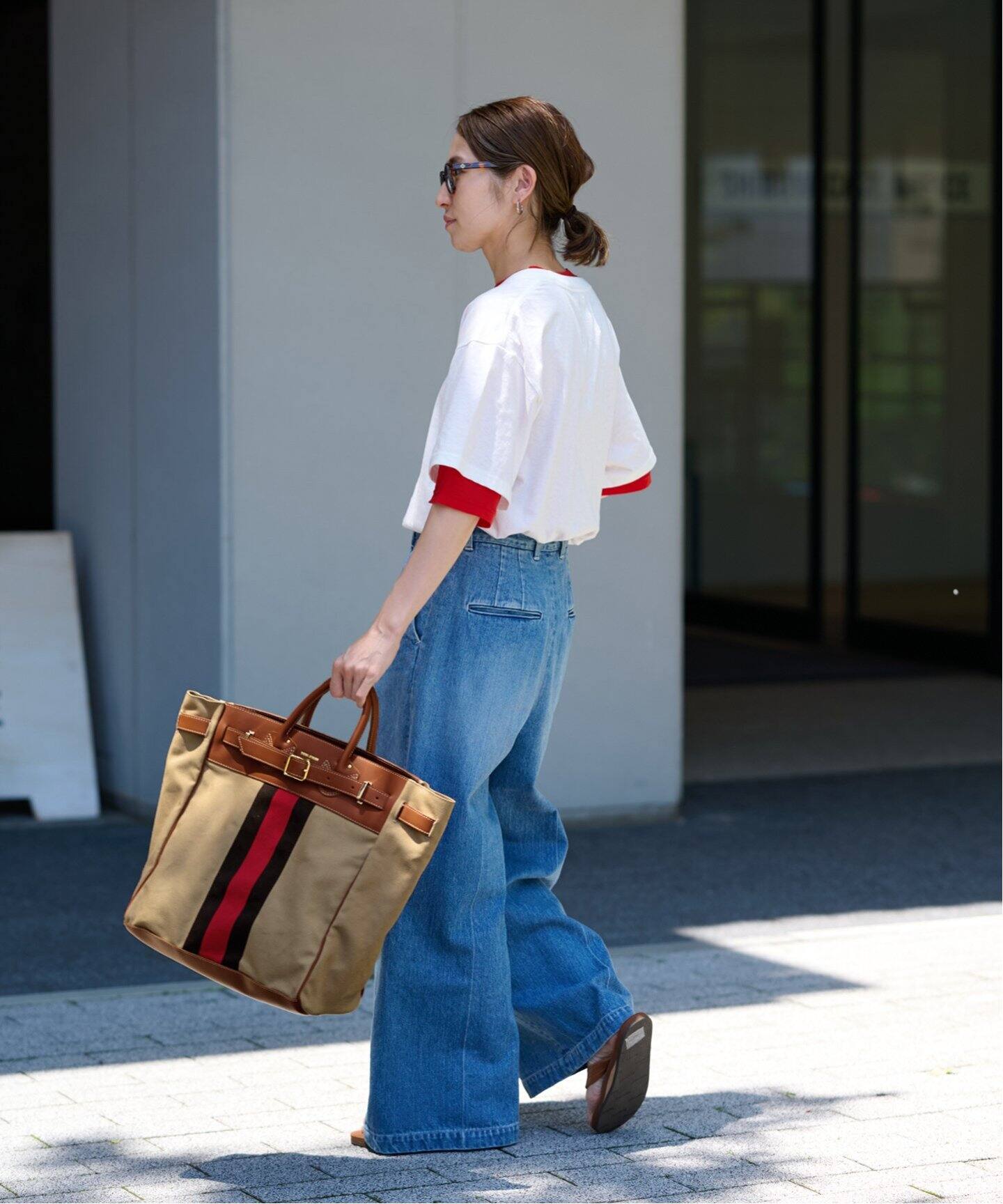 YOUNG&OLSEN/ヤングアンドオルセン】別注ラインテープ TOTE（トート 
