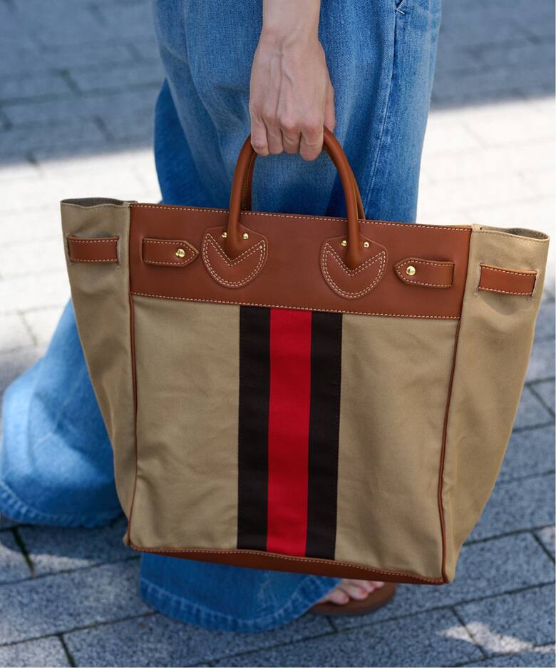 YOUNG&OLSEN/ヤングアンドオルセン】別注ラインテープ TOTE（トート 