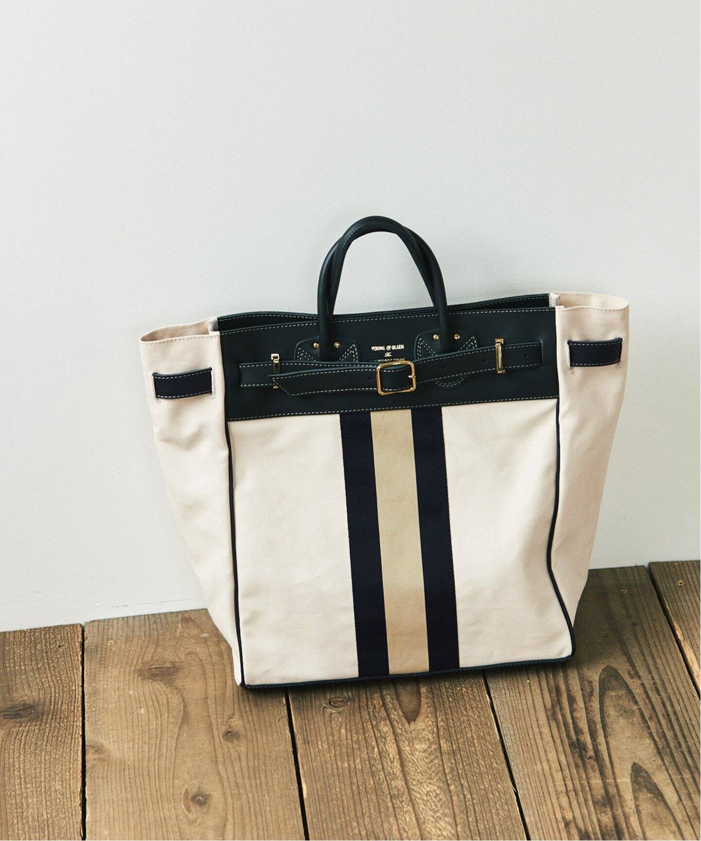 YOUNG&OLSEN/ヤングアンドオルセン】別注ラインテープ TOTE（トート  