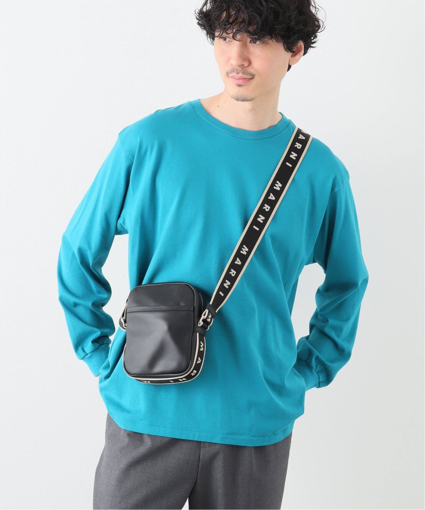 MARNI / マルニ】SHOULDER BAG LOGO STRAPレザー（ショルダーバッグ 