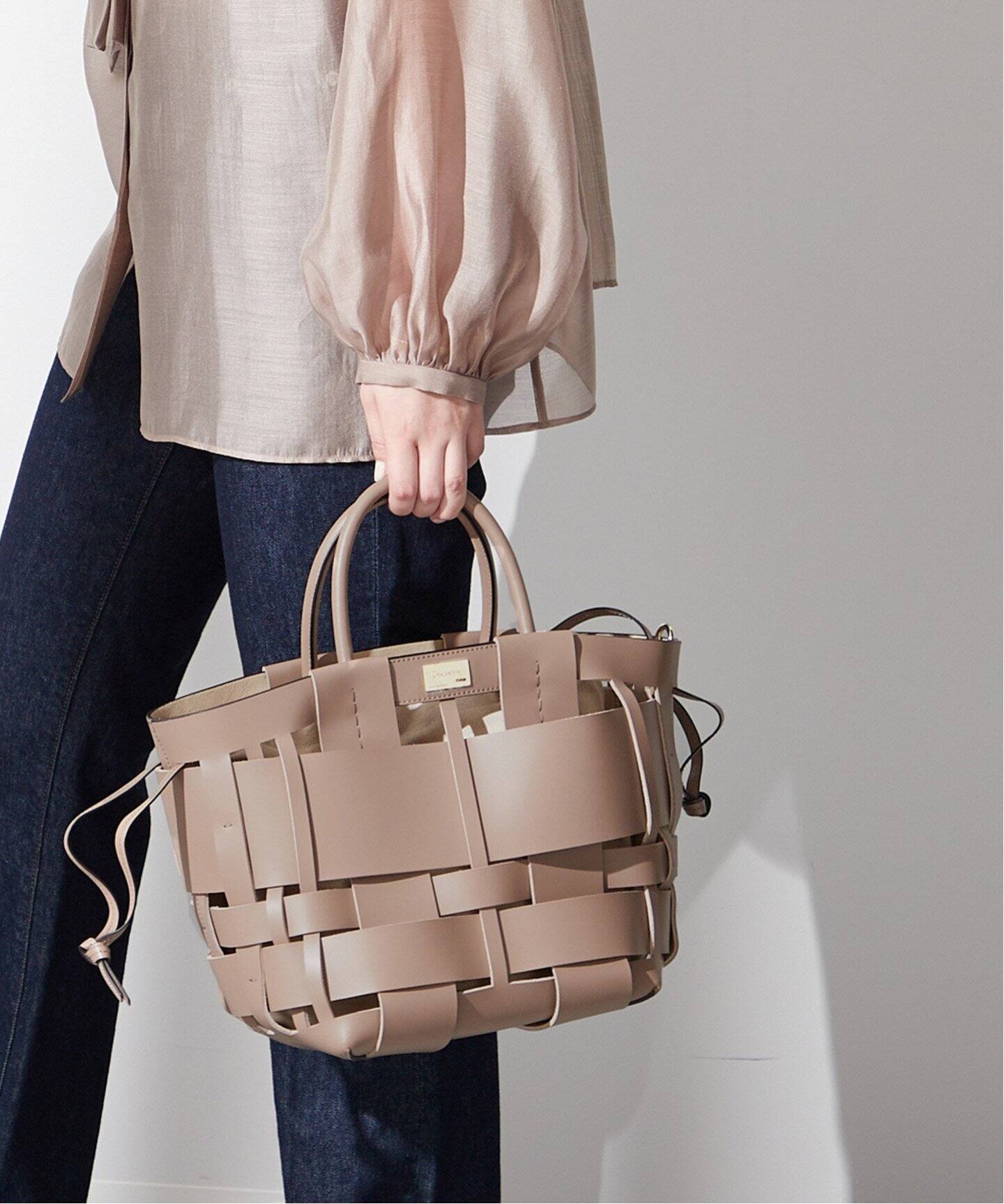 ZANCHETTI / ザンケッティ】WOVEN MIDI SHOPPER：バッグ（トートバッグ 