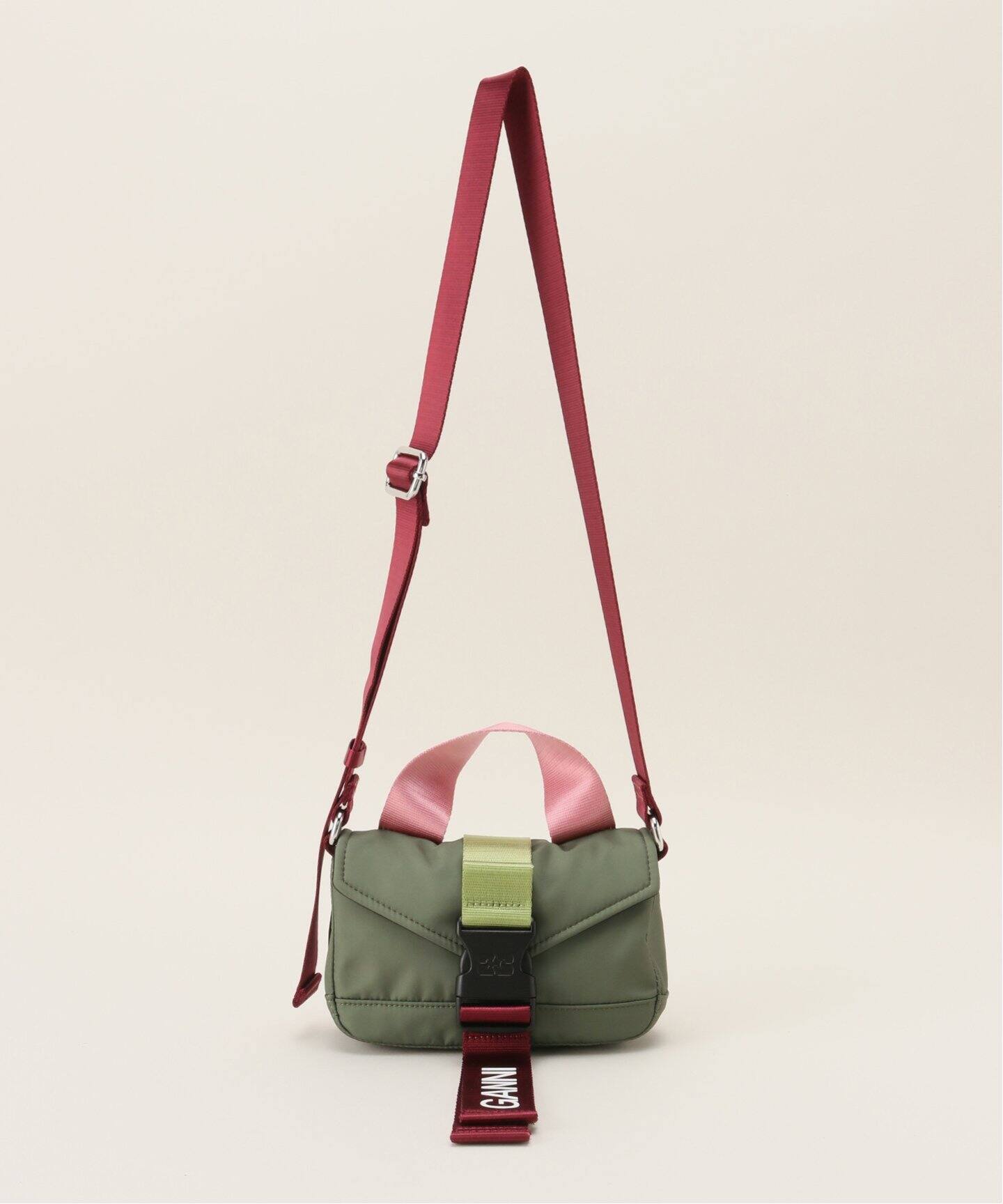 GANNI / ガニー】Recycled Tech Mini Satchel：ショルダーバッグ  