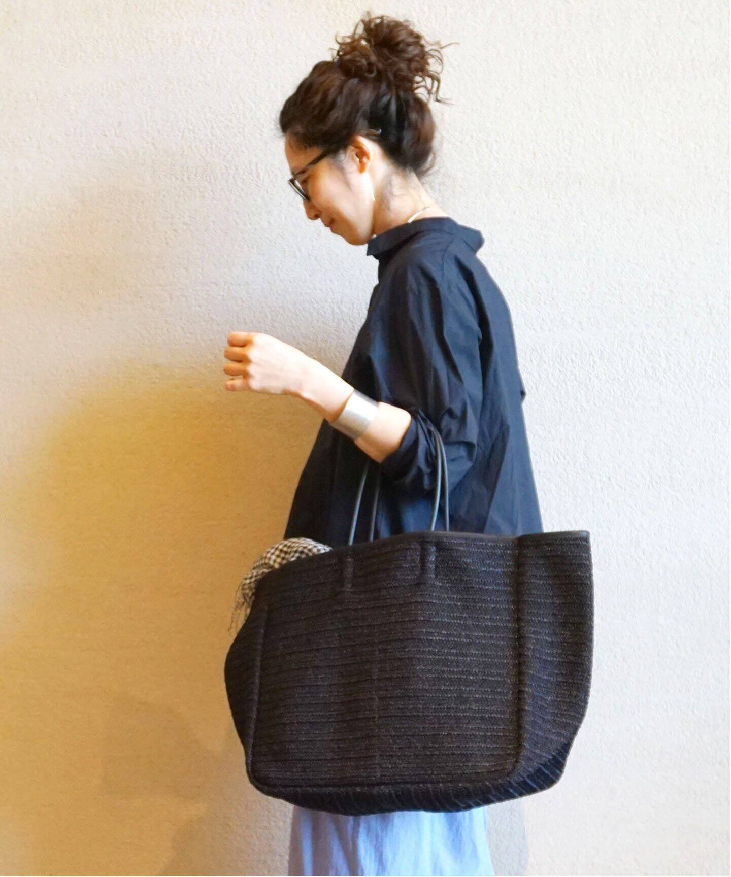 amiacalva /アミアカルヴァ】 Grassy tote(L)（トートバッグ 