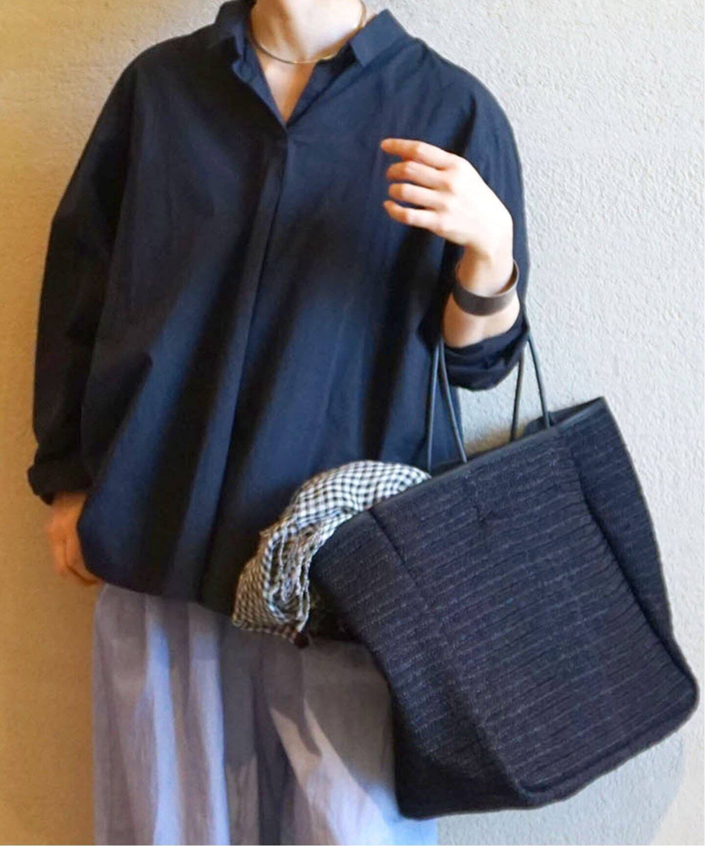 amiacalva /アミアカルヴァ】 Grassy tote(L)（トートバッグ 