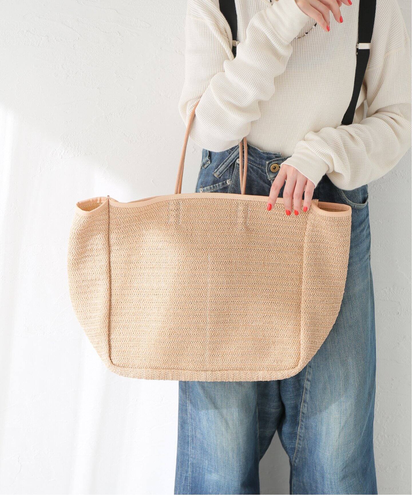 amiacalva /アミアカルヴァ】 Grassy tote(L)（トートバッグ  