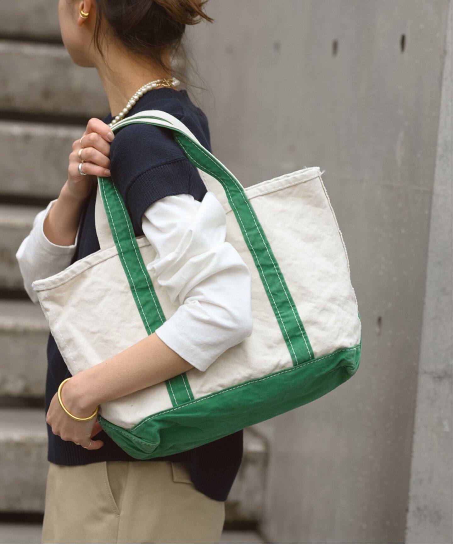 L.L.Bean グリーントートバッグ （手染め ユーズド トートバッグ L.L. 