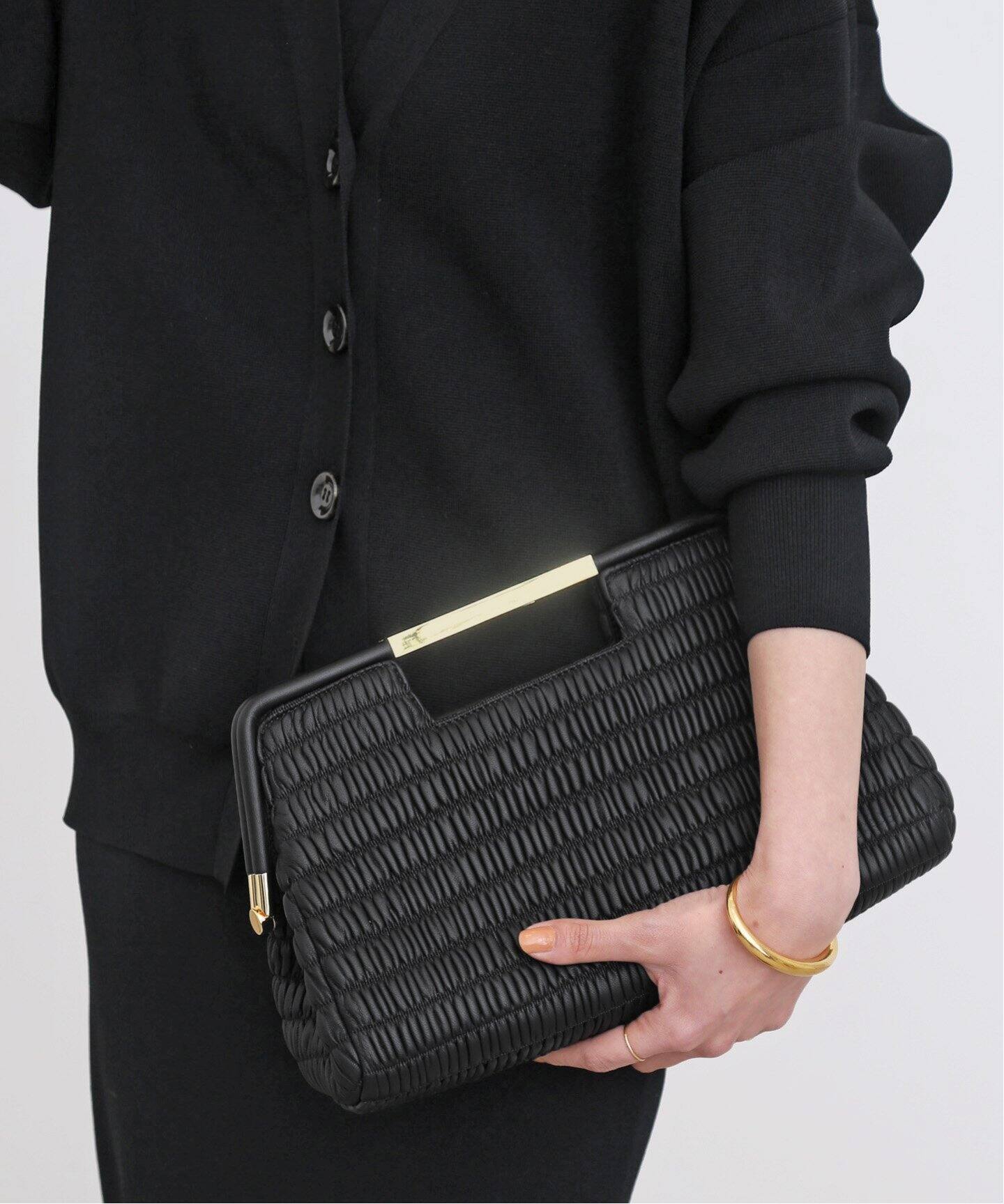 DEMELLIER LONDON/デメリエーロンドン】Gather Clutch Bag（クラッチ  