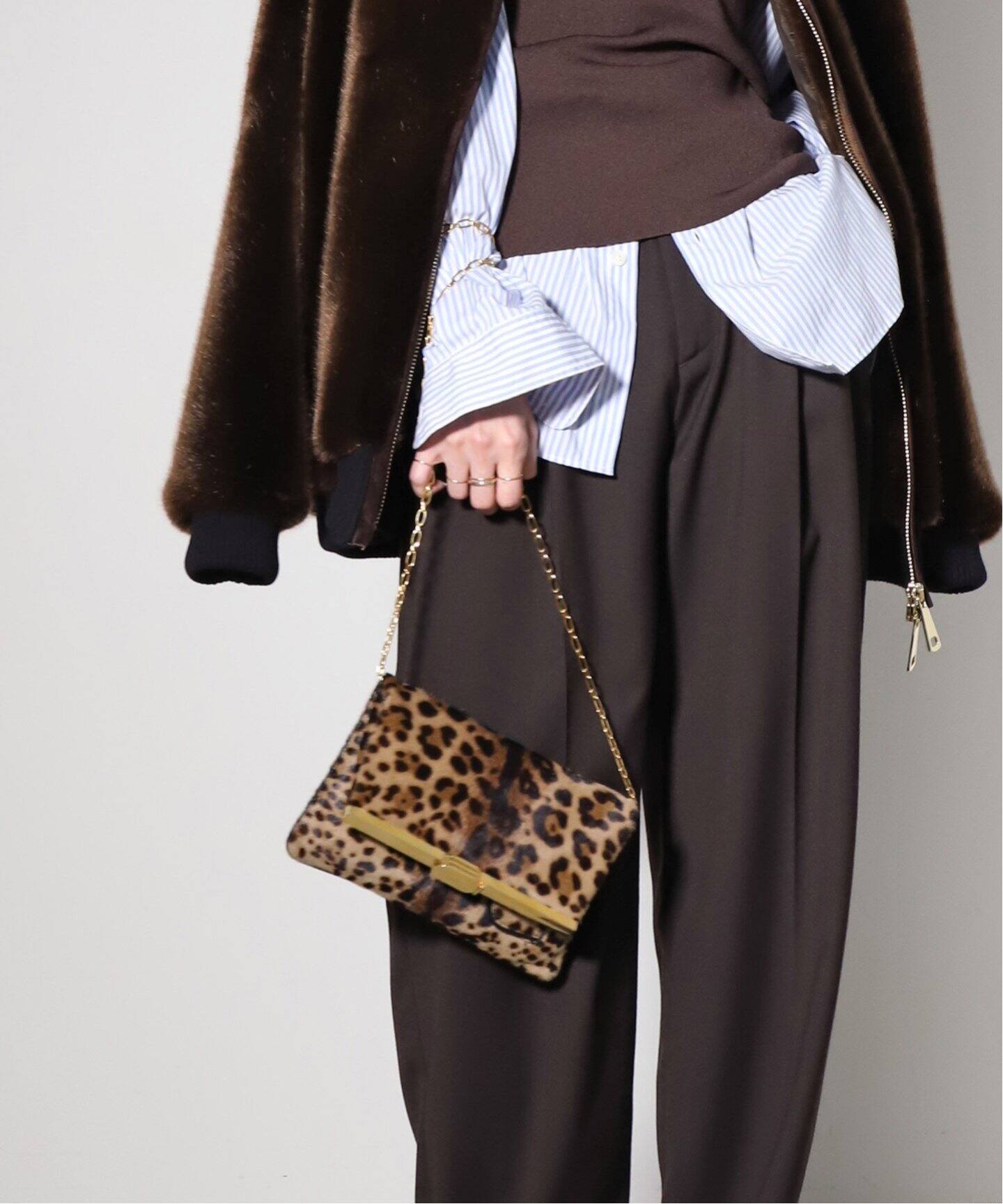 BIENEN DAVIS/ビエネン デイヴィス】 LEOPARD CLUTCH BAG（クラッチ  