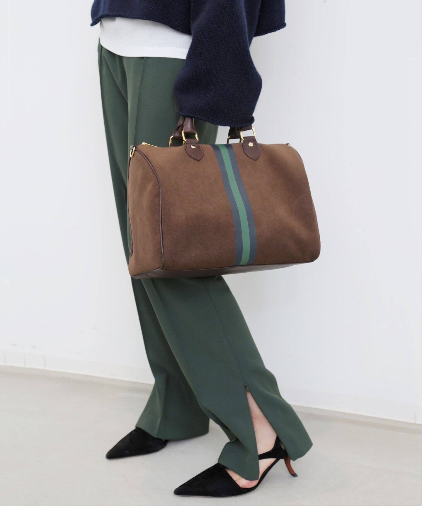 SITA PARANTICA/シータパランティカ】Border Boston Bag（ボストン  