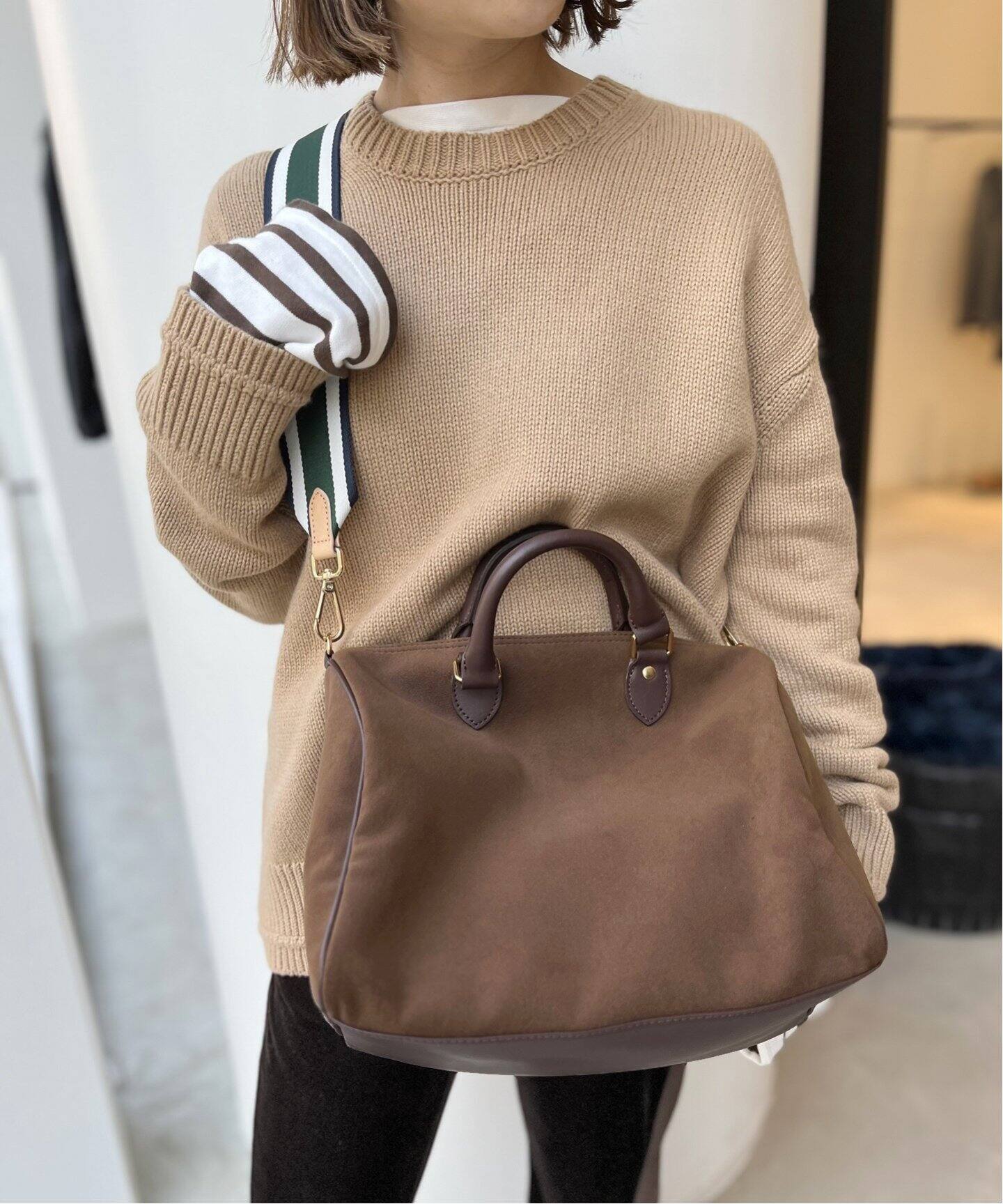SITA PARANTICA/シータパランティカ】Border Boston Bag（ボストン 
