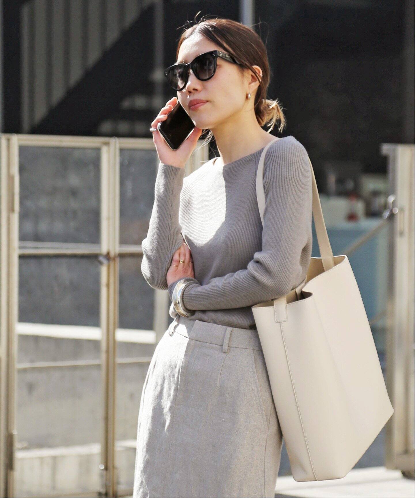 AESTHER EKME/エスター・エクミ】Tote Bag(Smooth Calfskin)（トート 
