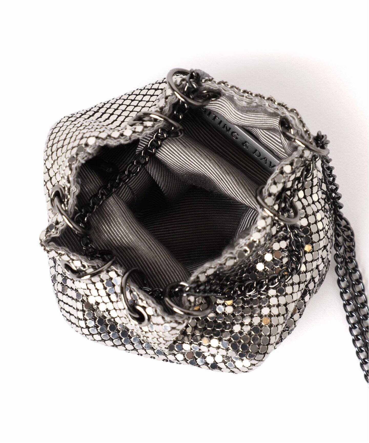 Whiting&Davis】Metallic chain mini bag（ショルダーバッグ）｜AP 