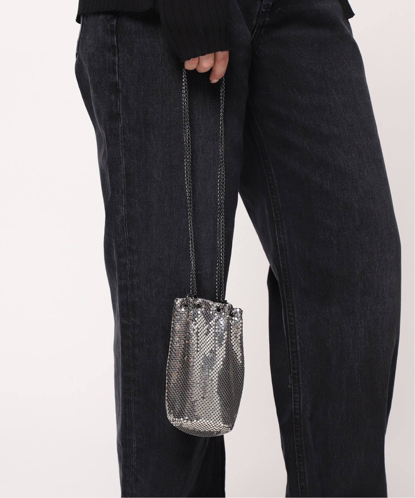 Whiting&Davis】Metallic chain mini bag（ショルダーバッグ）｜AP  