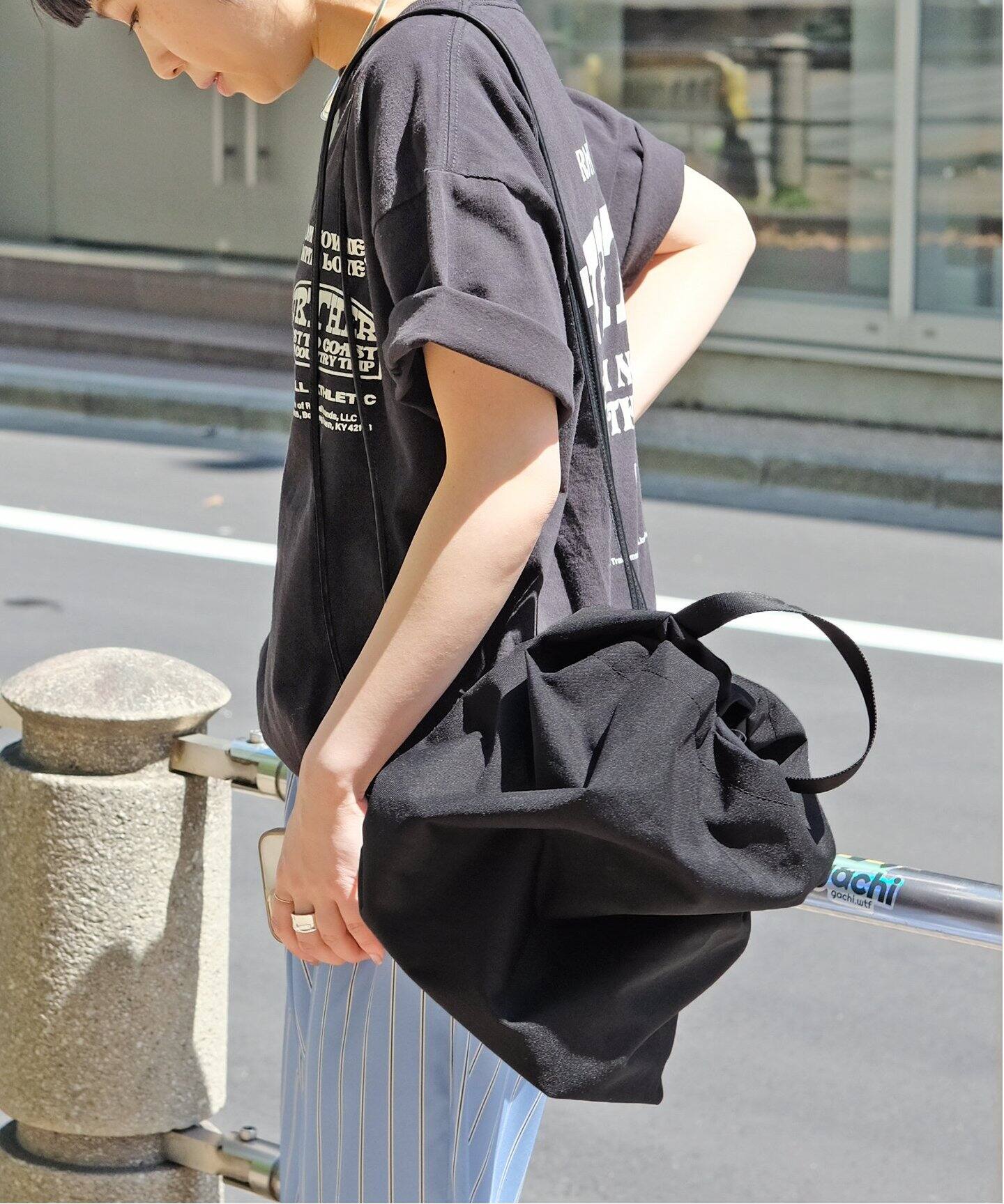 SITA PARANTICA】ドローストリングバッグ(BLACK)（ショルダーバッグ  