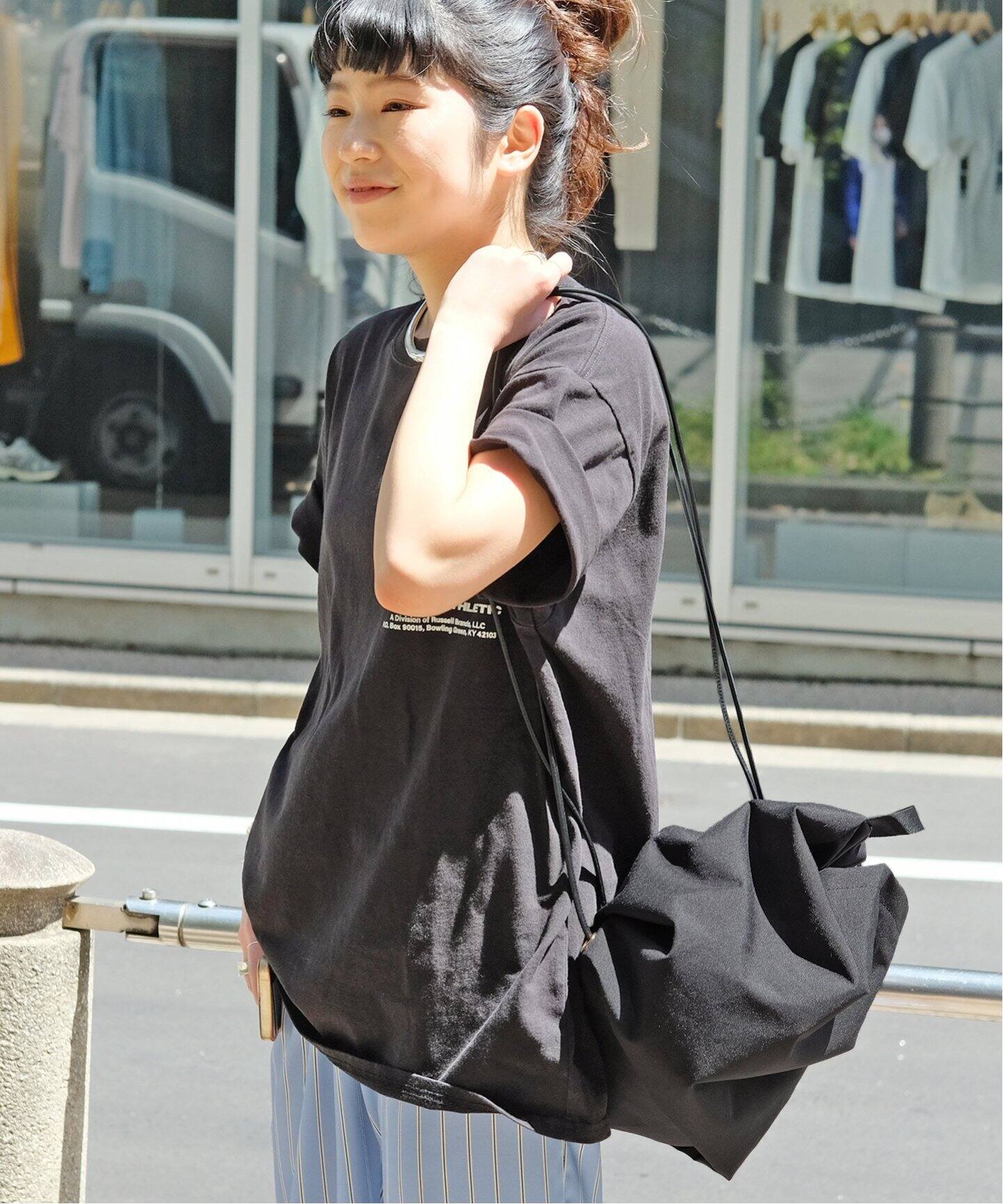 SITA PARANTICA】ドローストリングバッグ(BLACK)（ショルダーバッグ  