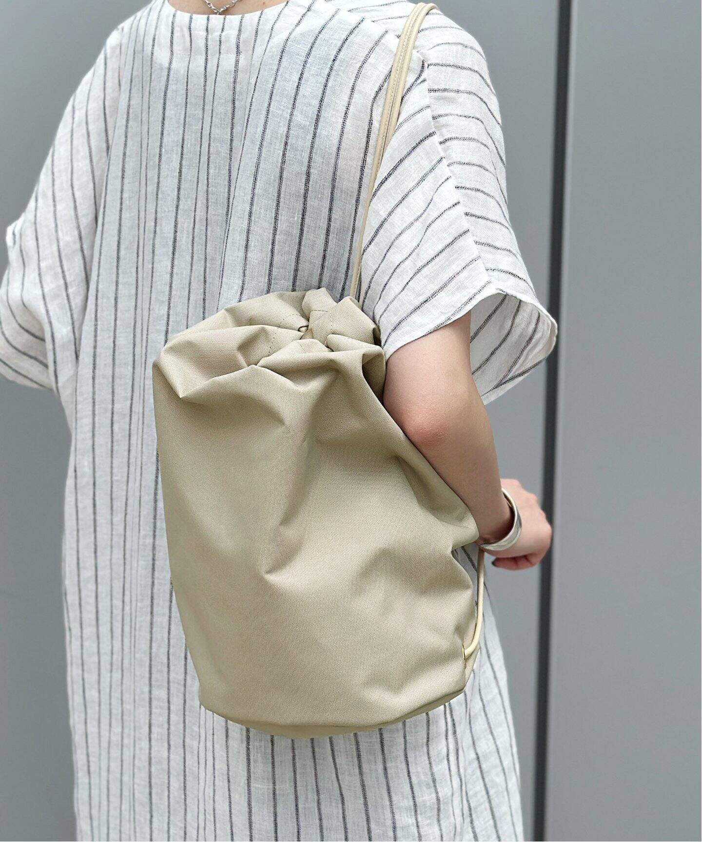 SITA PARANTICA】ドローストリングバッグ（BEIGE）（ショルダーバッグ  