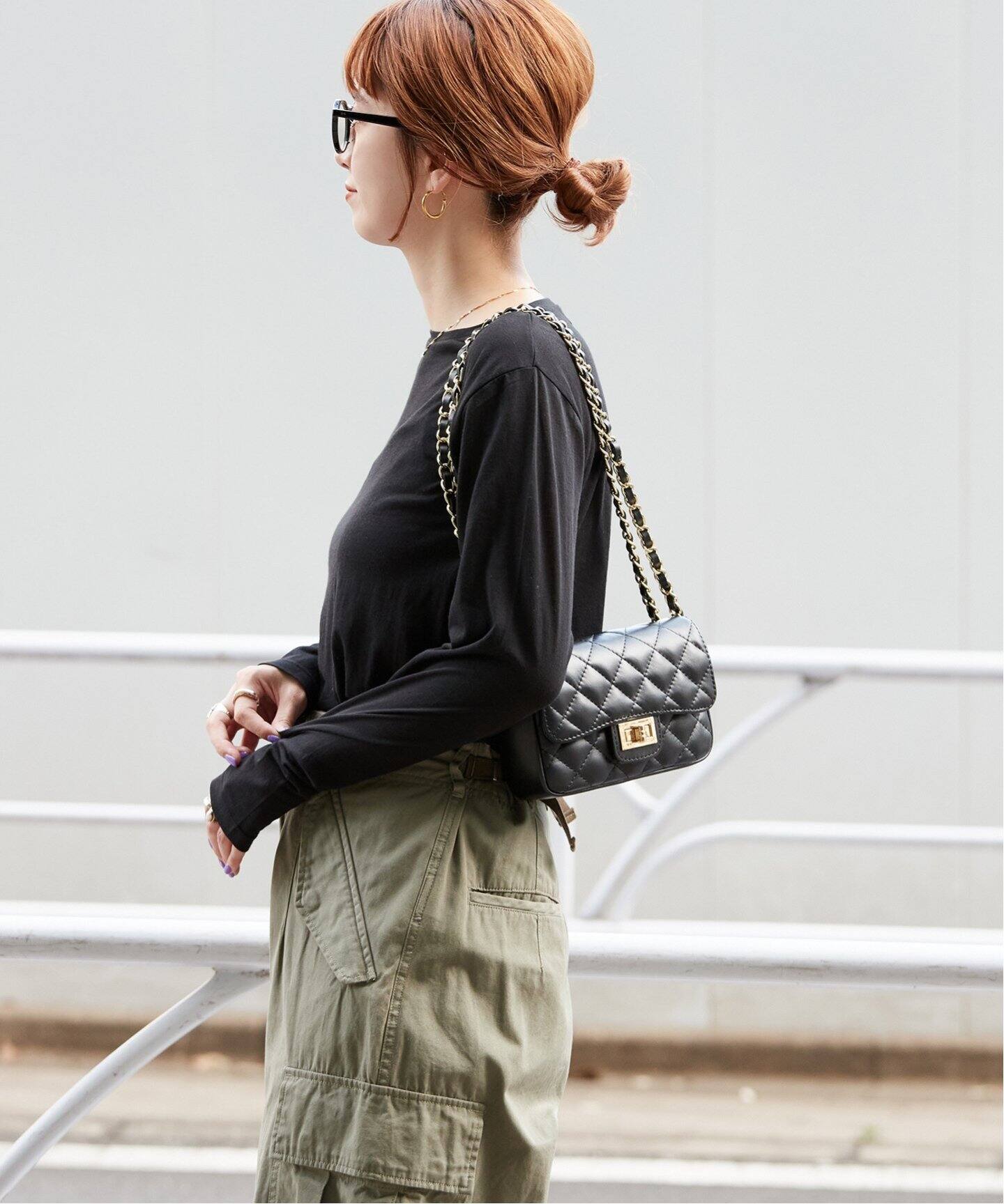 WEB限定】【AULENTTI/オウレンティ】キルティングチェーンショルダー  