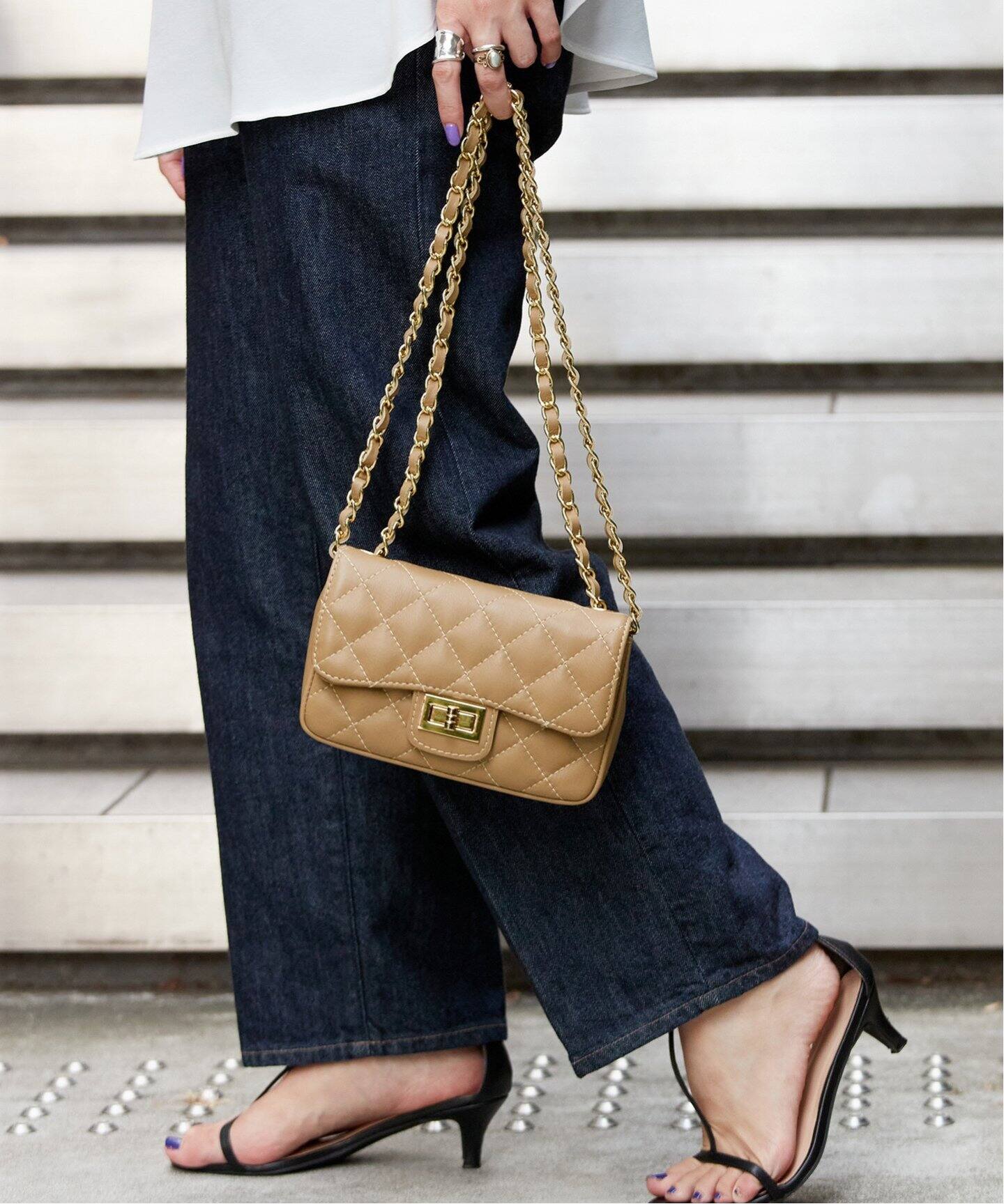 WEB限定】【AULENTTI/オウレンティ】キルティングチェーンショルダー  