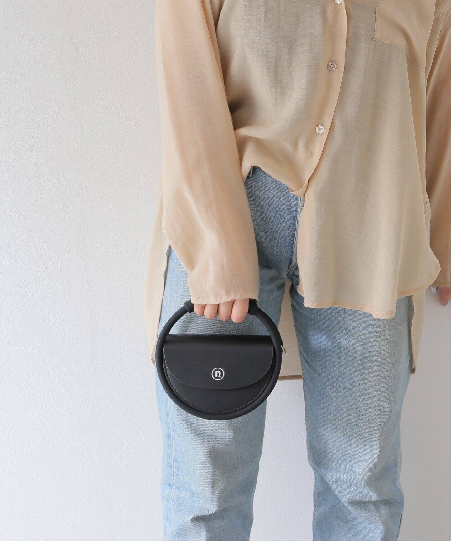 nana-nana/ナナ-ナナ】HOOP mini RECYCLED LEATHER（ハンドバッグ  