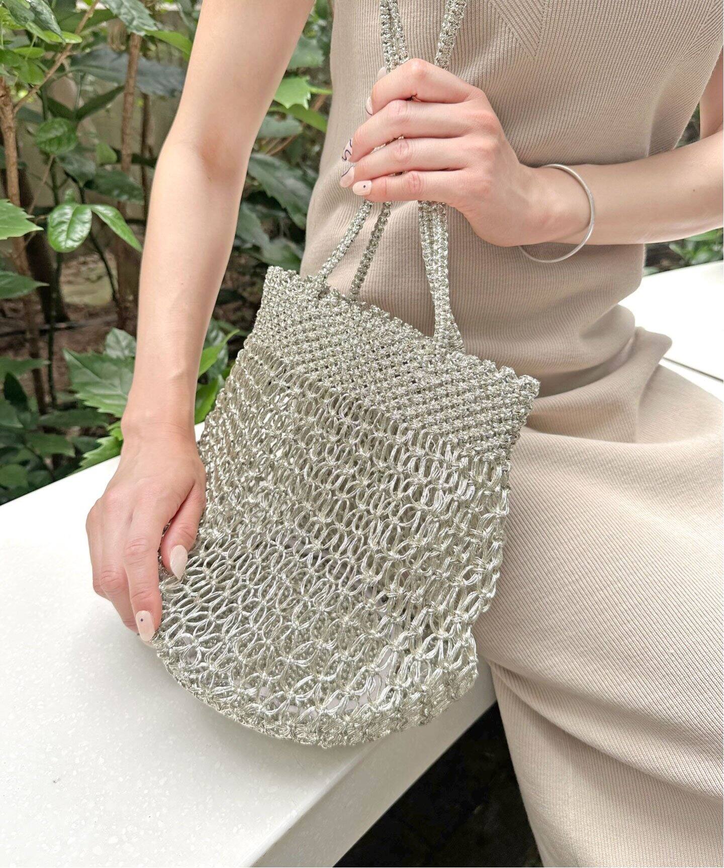 BAGMATI/バクマティ】メタリックメッシュBAG（ハンドバッグ）｜LE  