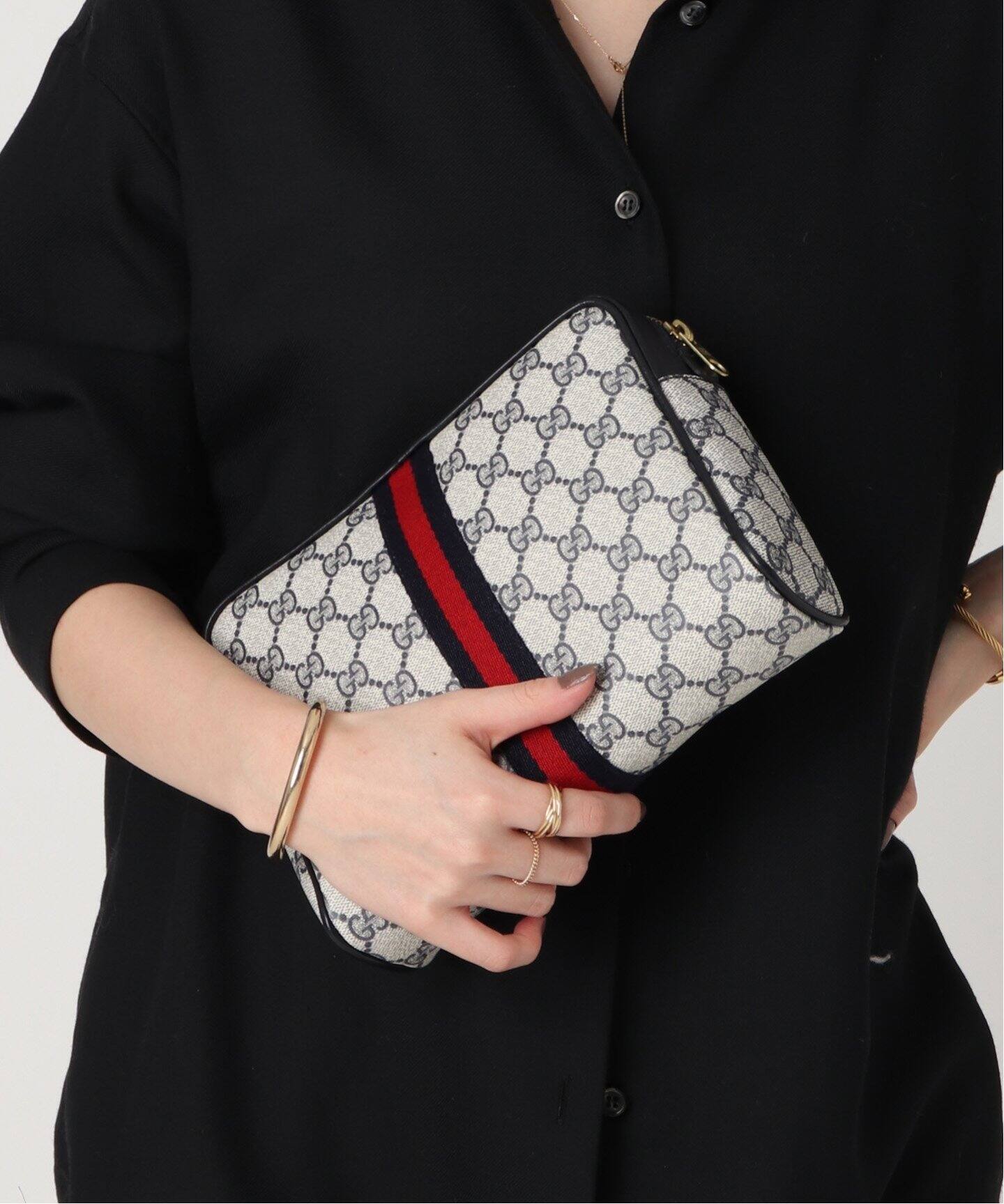 VINTAGE GUCCI/グッチ】GG クラッチバッグ（クラッチバッグ 