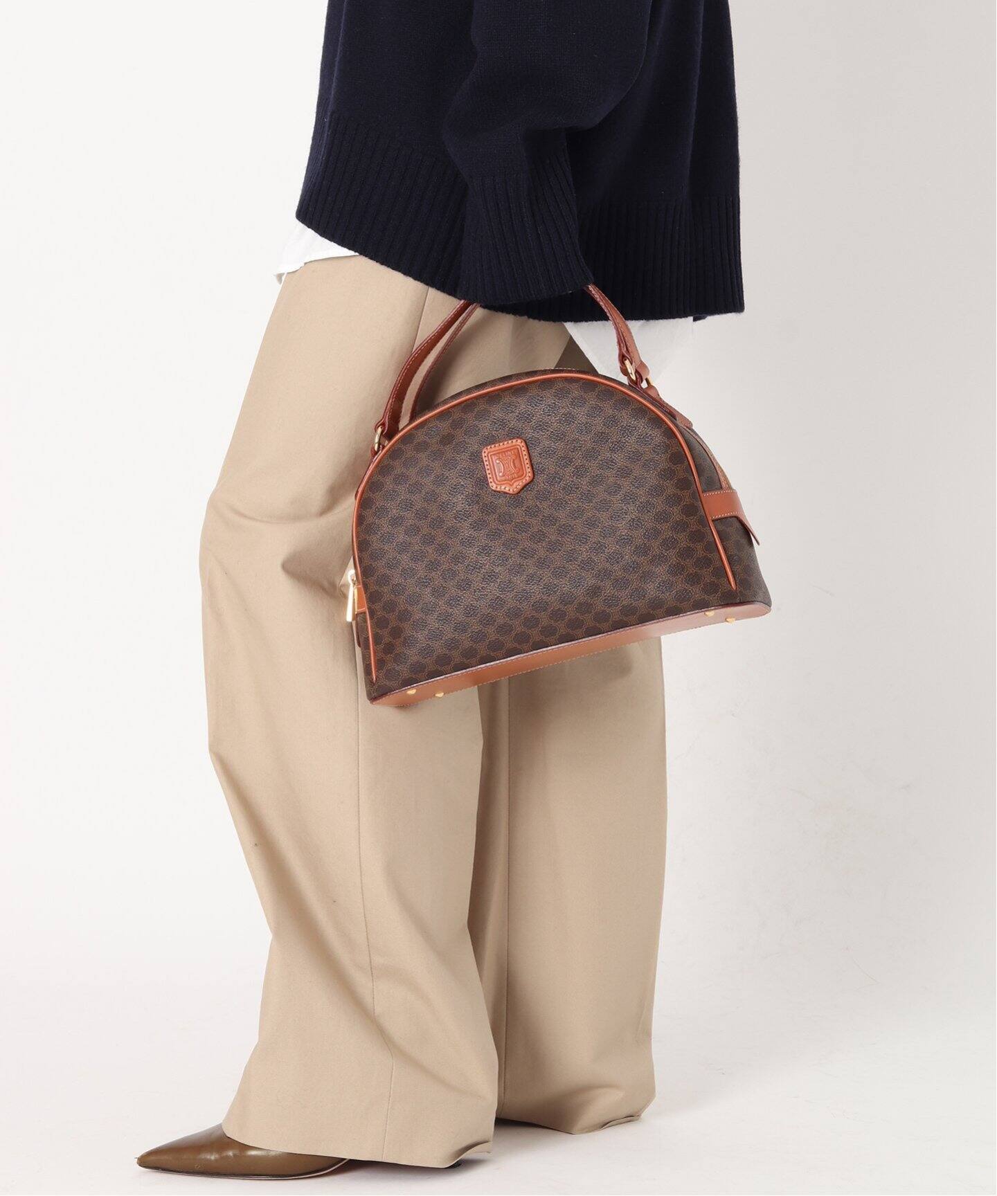 VINTAGE CELINE/セリーヌ】マカダムハンドバッグ（ハンドバッグ  