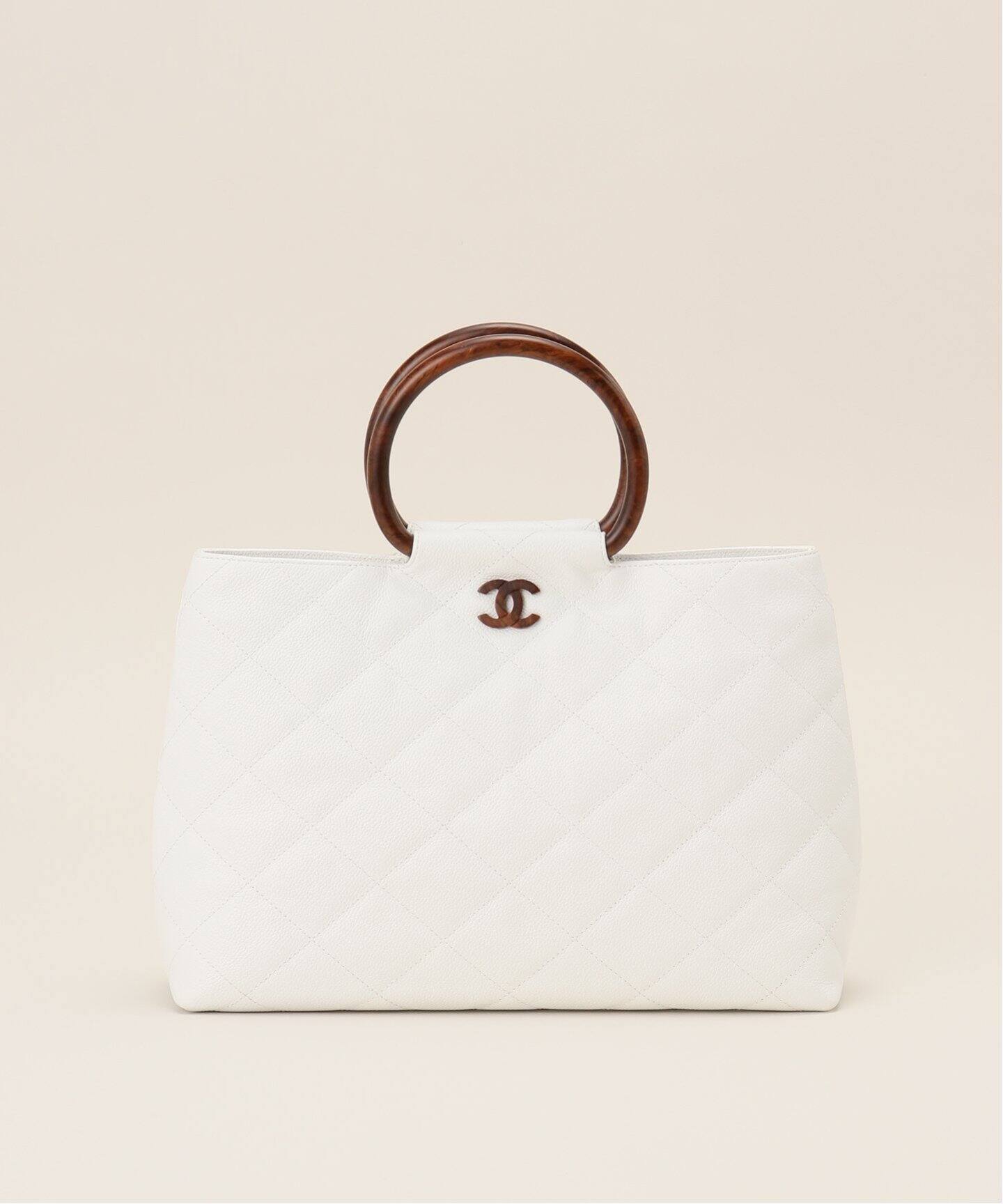 VINTAGE CHANEL/シャネル】トートバッグ ウッドスタイル（トートバッグ  