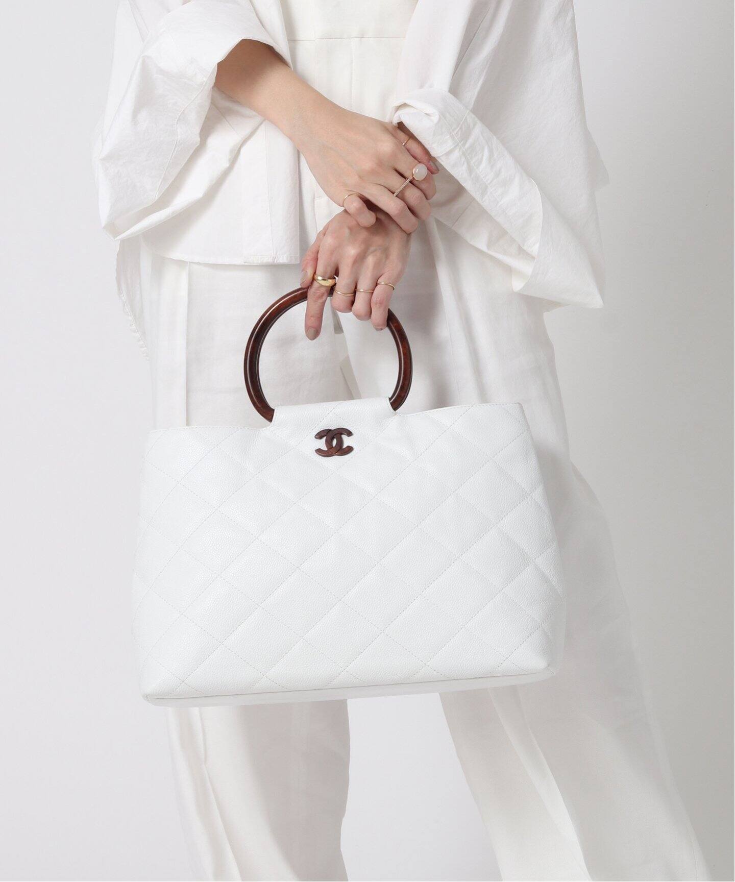VINTAGE CHANEL/シャネル】トートバッグ ウッドスタイル（トートバッグ 