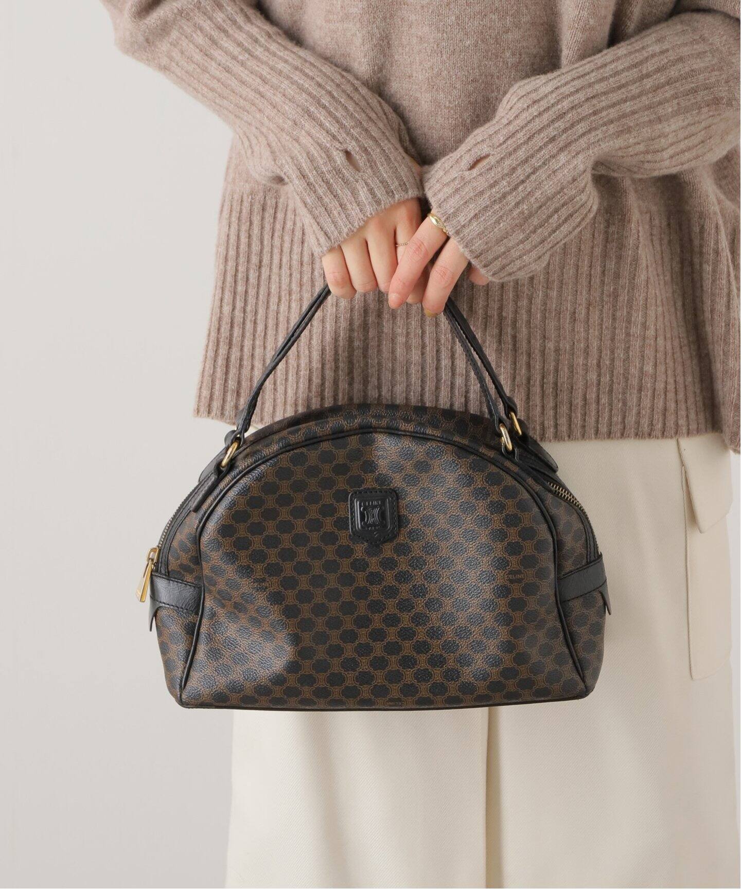 VINTAGE CELINE/セリーヌ】マカダムハンドバッグ（ハンドバッグ  