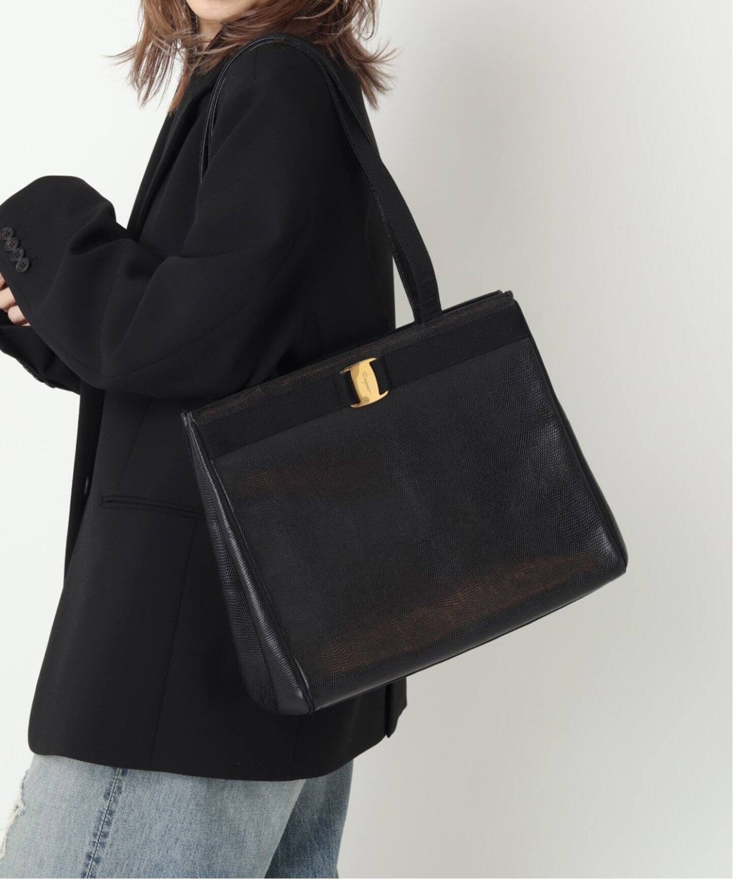 VINTAGE FERRAGAMO/フェラガモ】 Vara トートバッグ（トートバッグ 