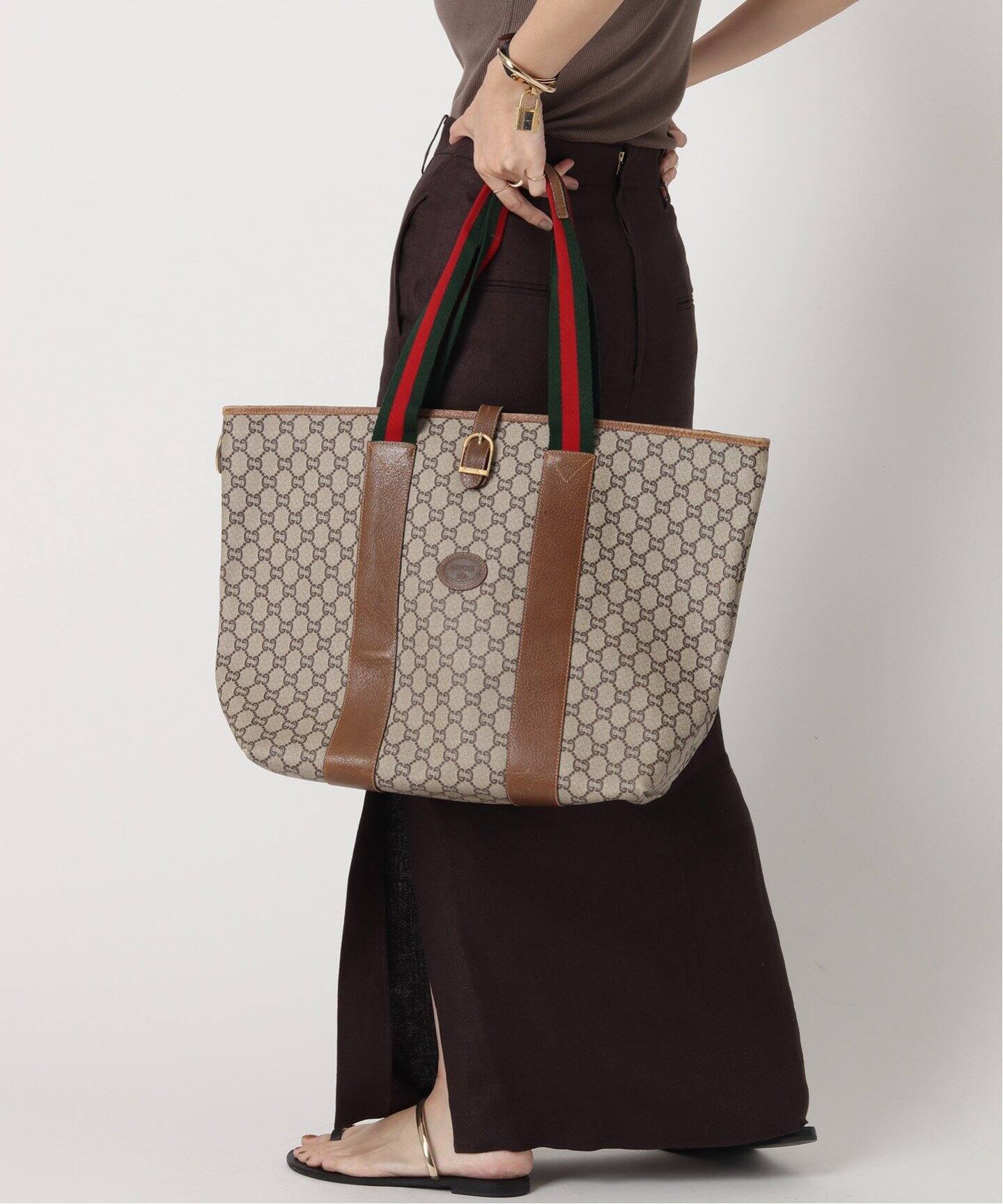 VINTAGE GUCCI Plus/グッチ プラス】トートバッグ（トートバッグ 