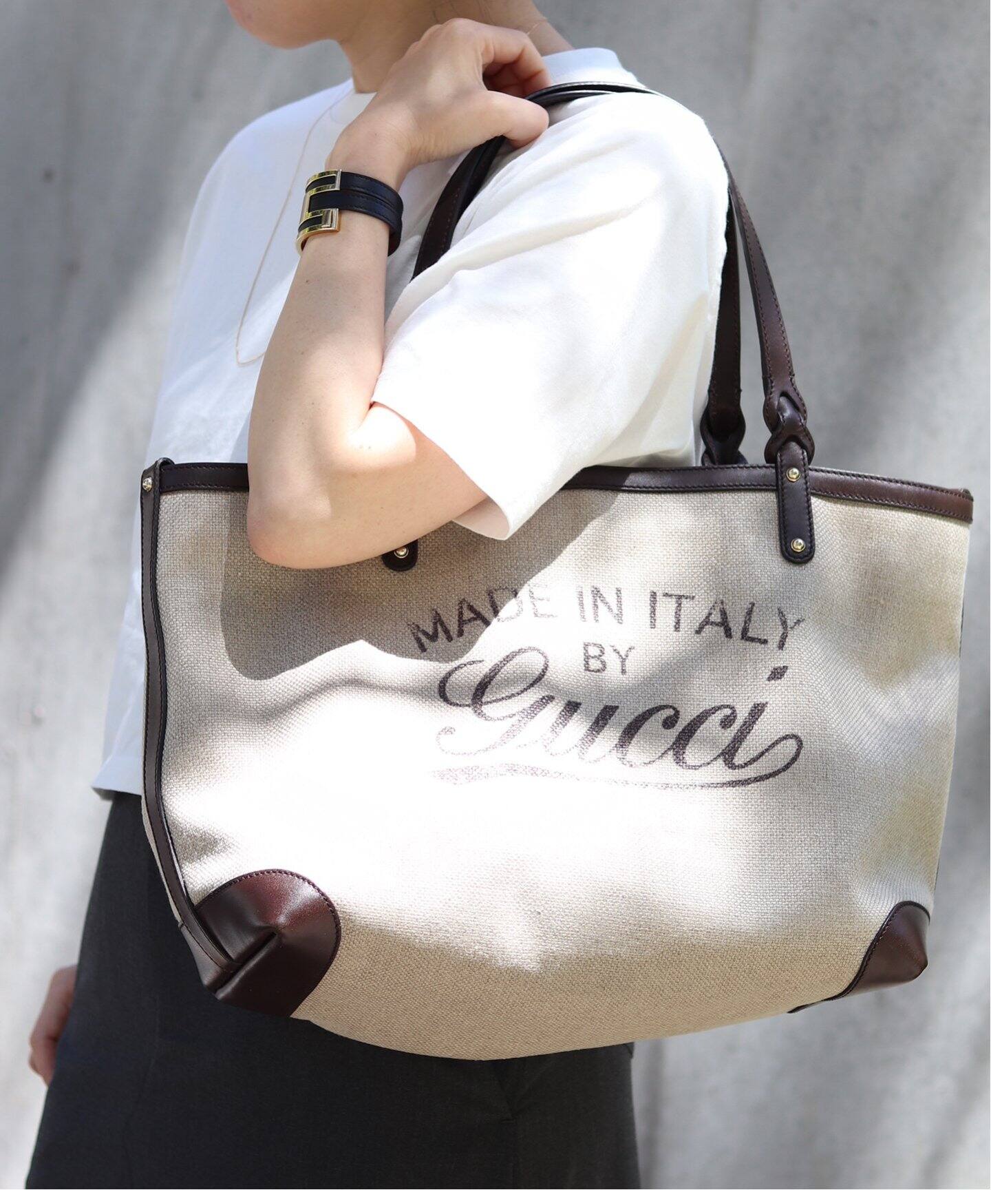 VINTAGE GUCCI/グッチ】グッチクラフト トートバッグ（トートバッグ  