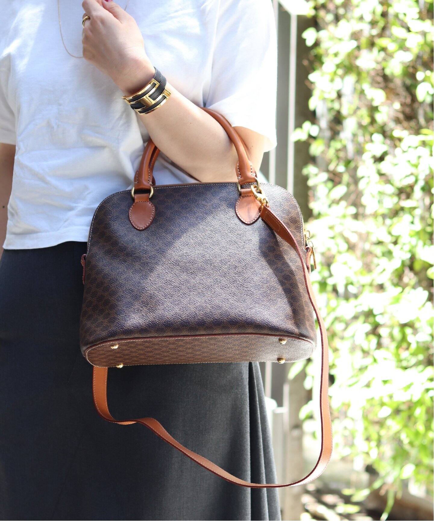 VINTAGE CELINE/セリーヌ】マカダムボリード型2wayバッグ 27  