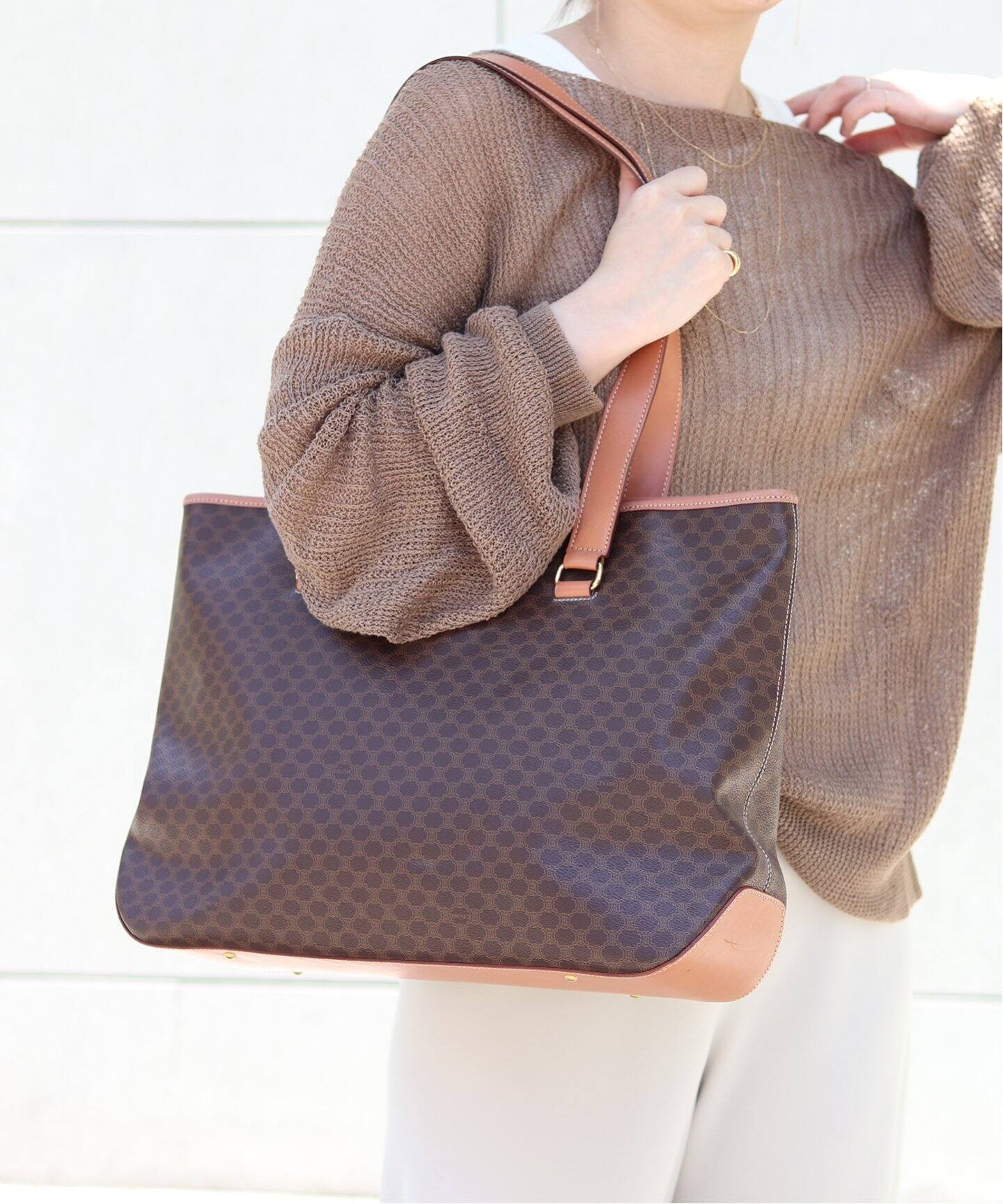 VINTAGE CELINE/セリーヌ】マカダムトートバッグ（トートバッグ 